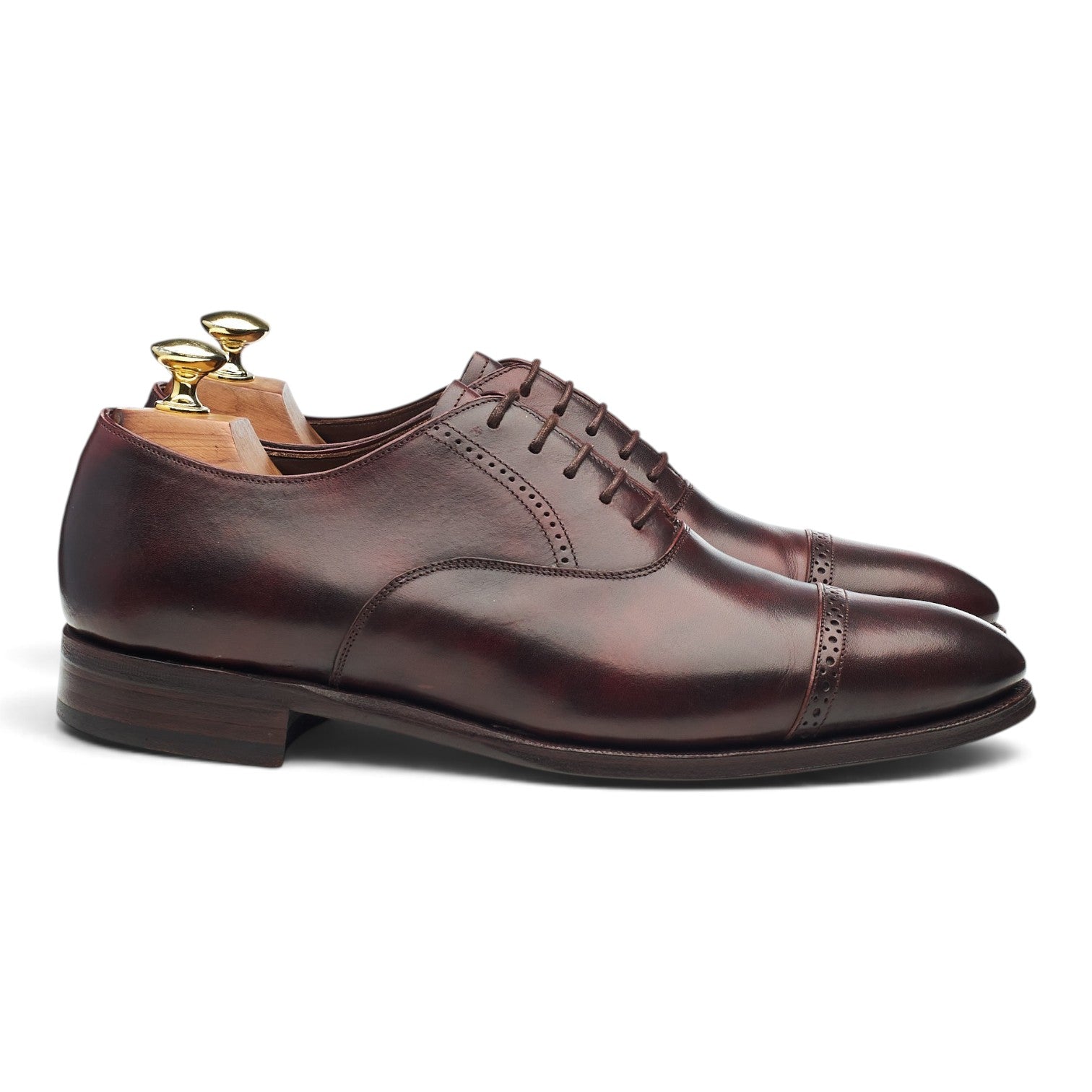 Meermin richelieu cuir bordeaux UK 7.5 bout droit