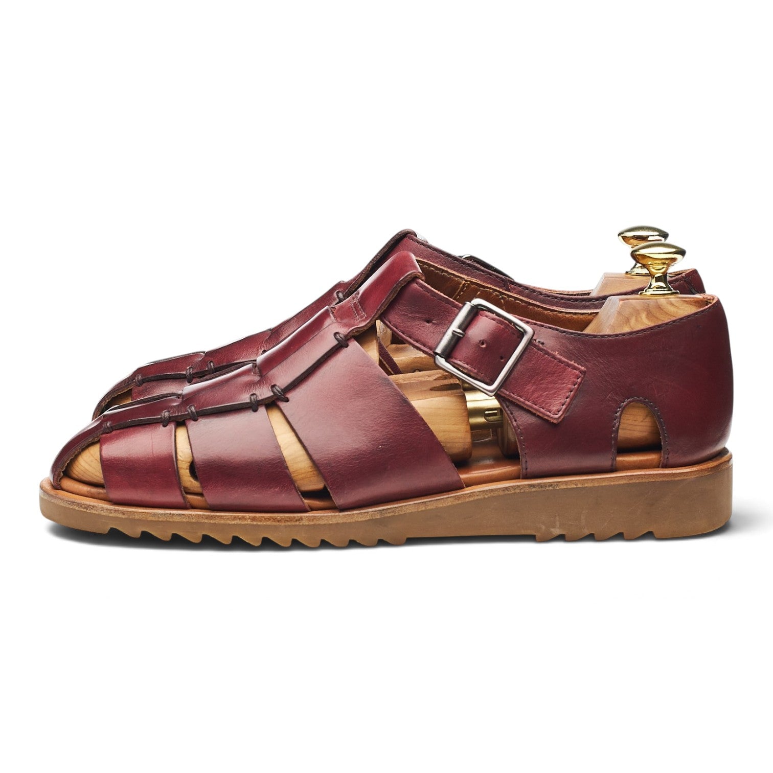 Paraboot Pacific sandales cuir bordeaux UK 7