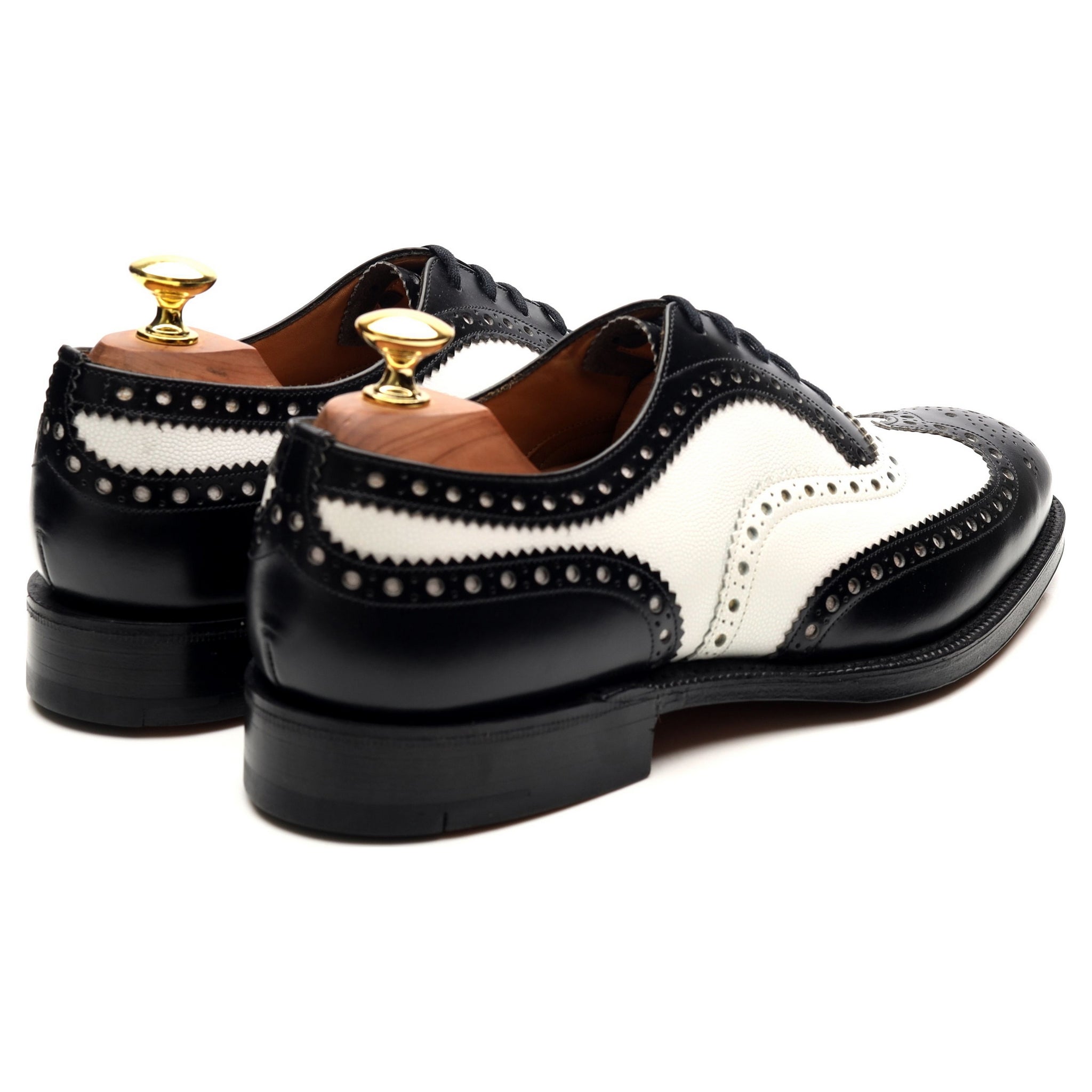 Church's Barlow derby cuir noir blanc UK 8