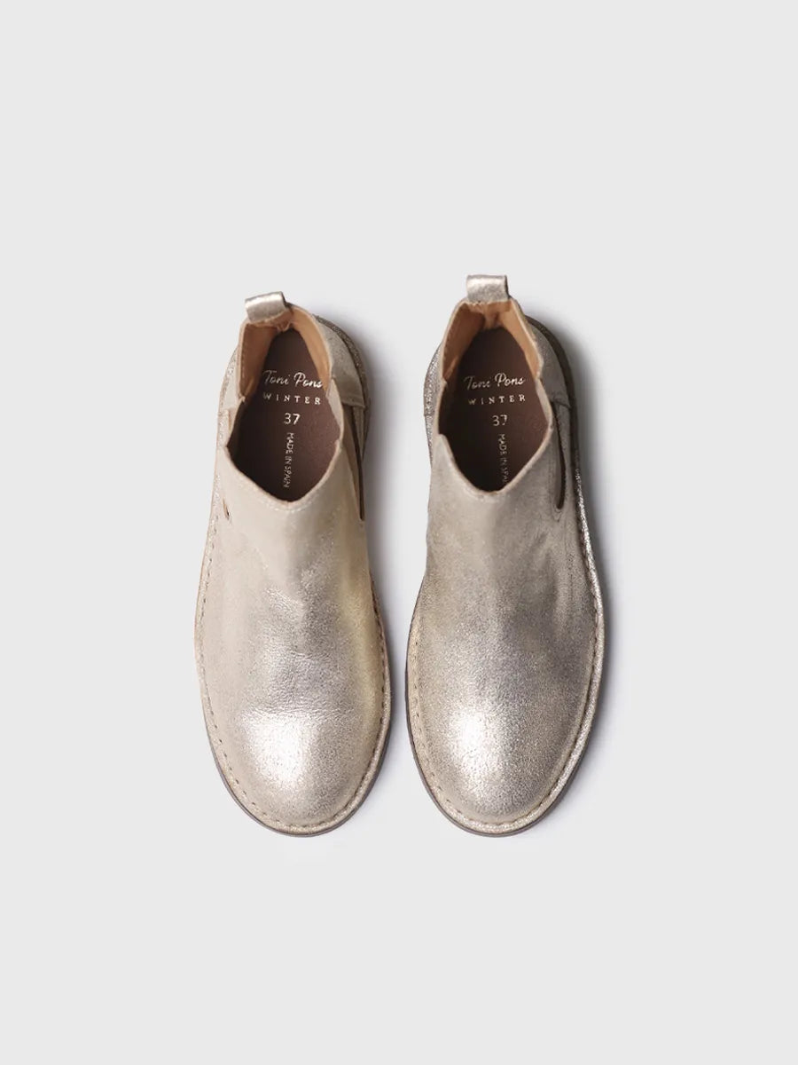 Toni Pons Isa-PL bottines femme cuir argenté