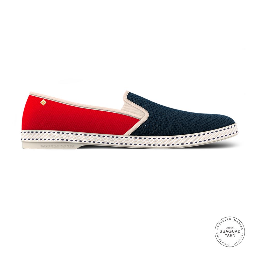 Rivieras Classic Match Marine Rouge espadrilles toile marine