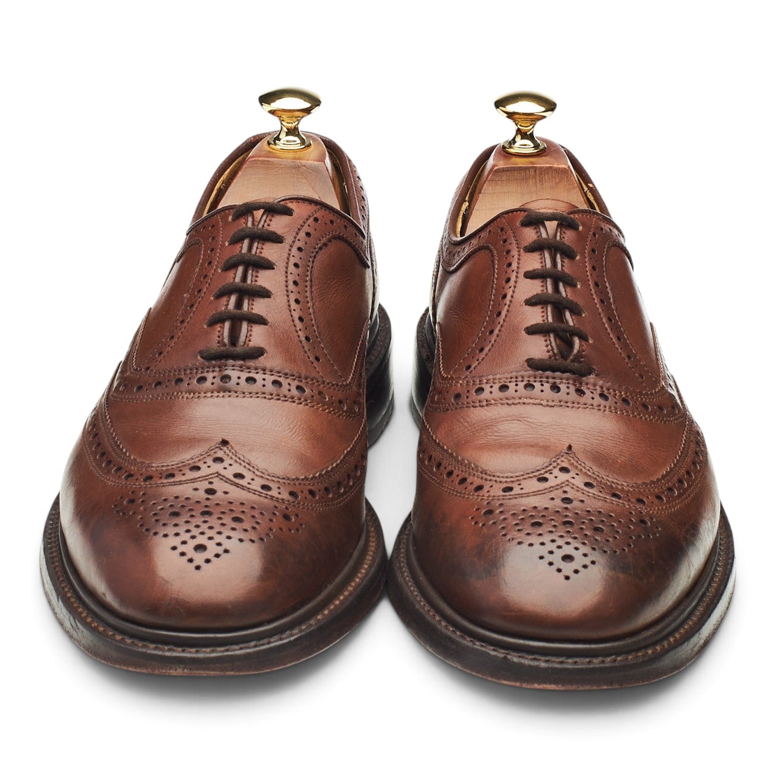 Tricker's Oxford chaussures brogues cuir marron pointure UK 9