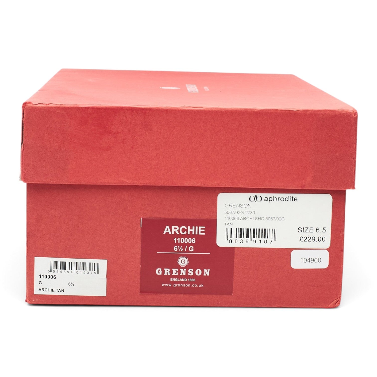 Grenson Archie derby cuir marron pointure UK 6.5