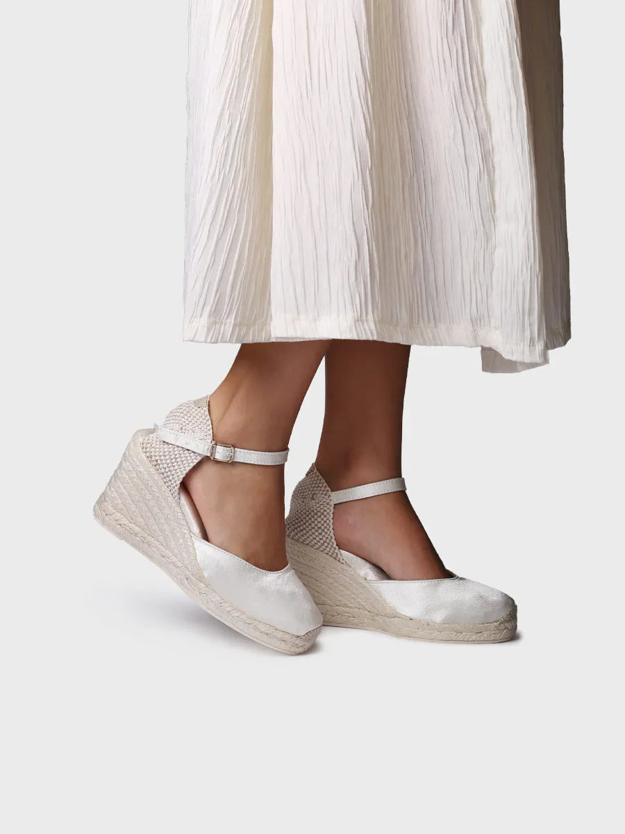 Toni Pons AUDREY espadrille mariée satin ivoire