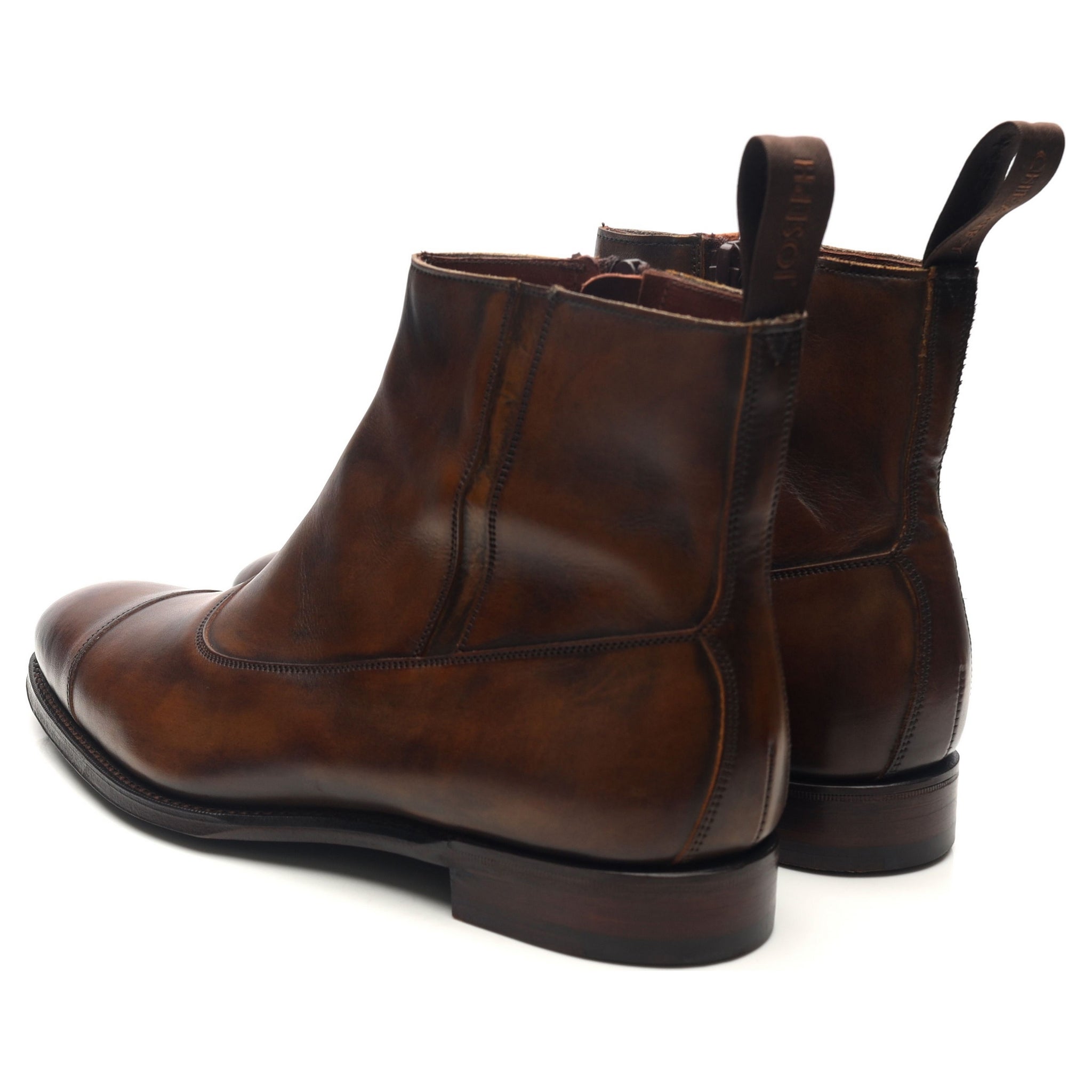 Cheaney Isleworth boots cuir marron foncé zip pointure UK 7