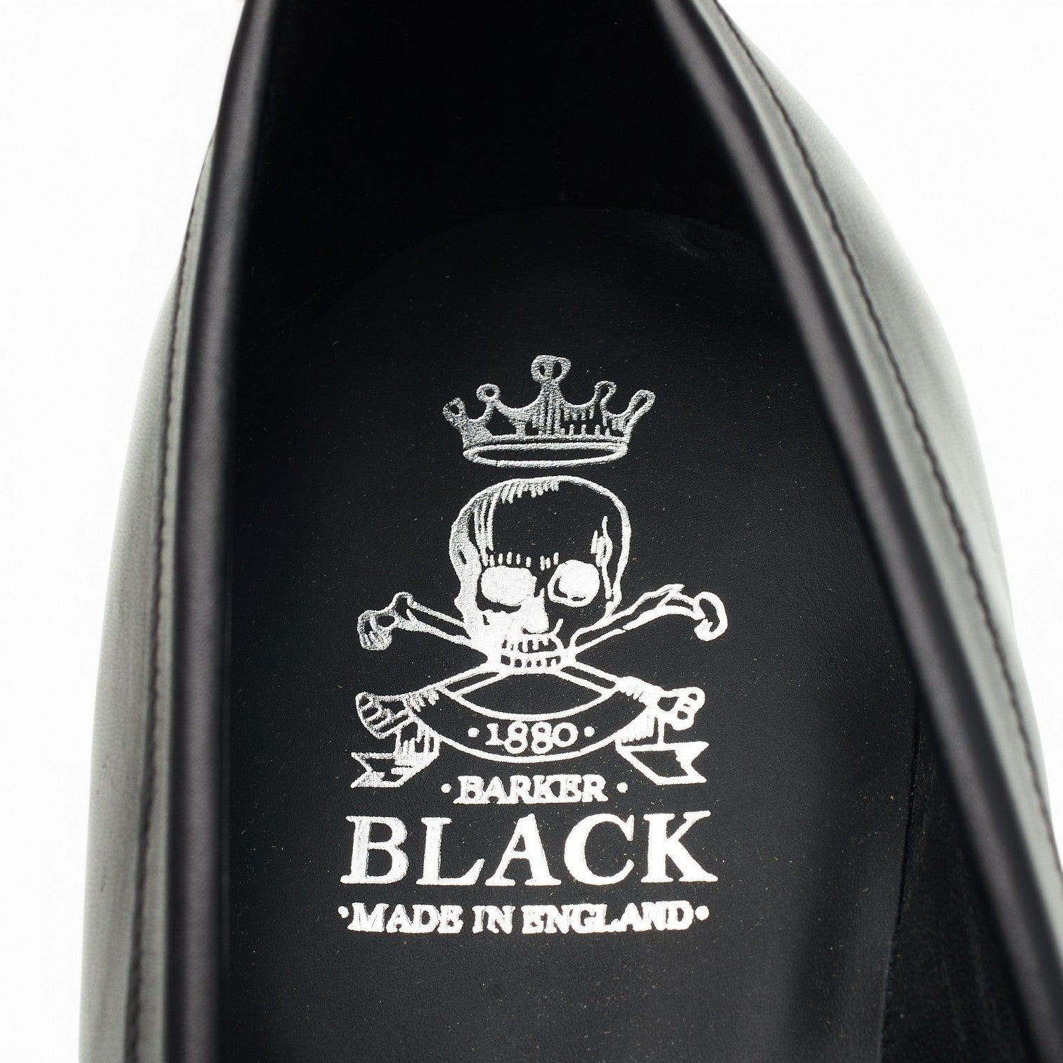 Barker Black Wolfe mocassin cuir noir pointure UK 9.5