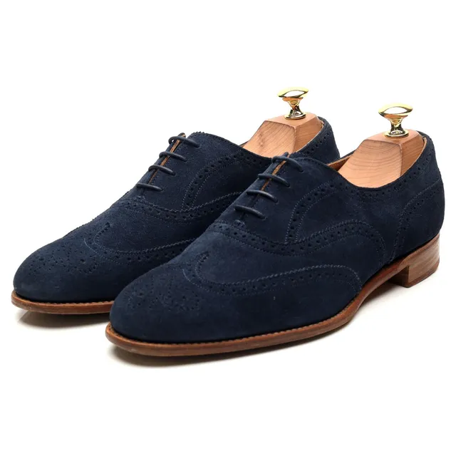 Cheaney Maisie brogues suède bleu femme UK 7