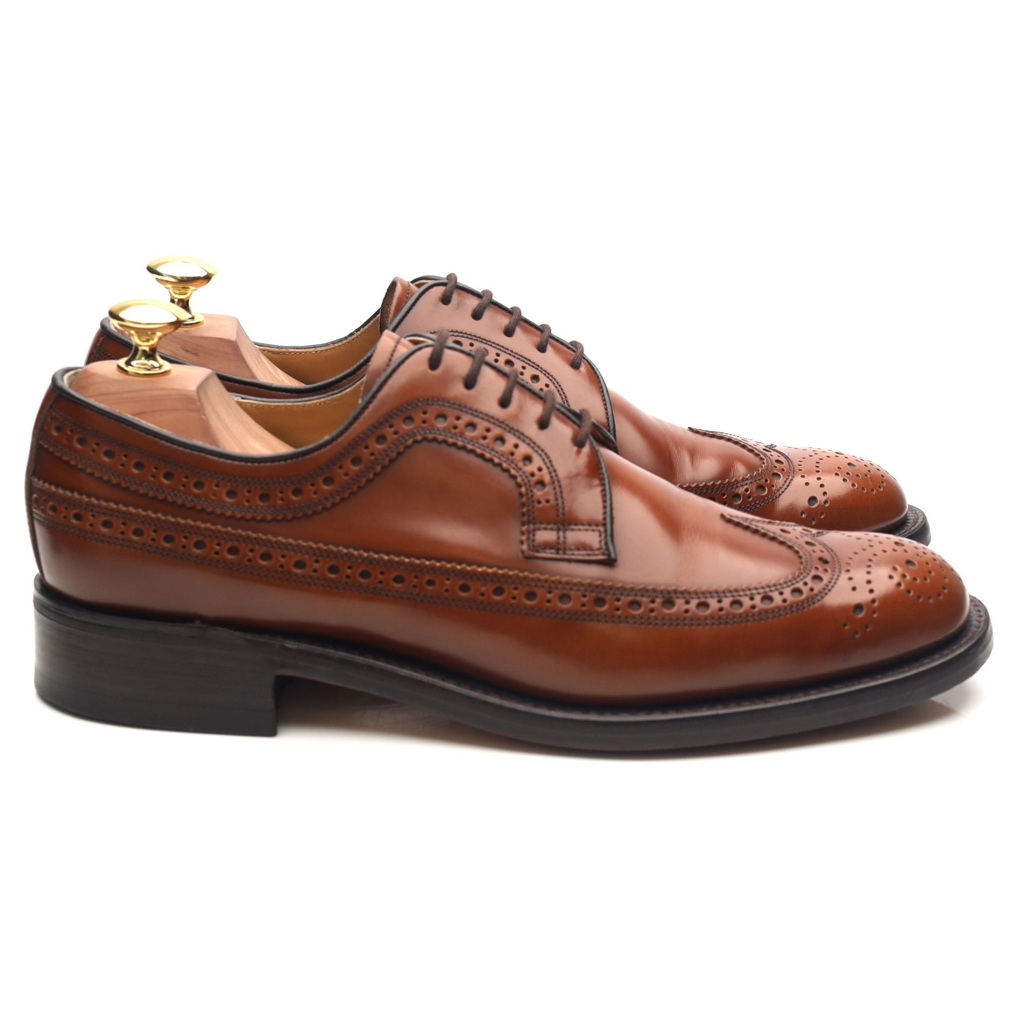Barker derby cuir marron clair UK 8 brogue