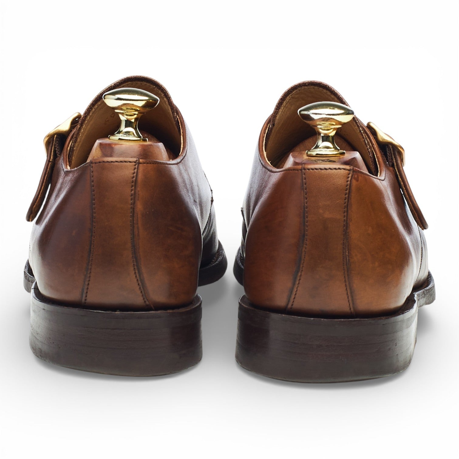 Barker monk strap cuir marron UK 7.5