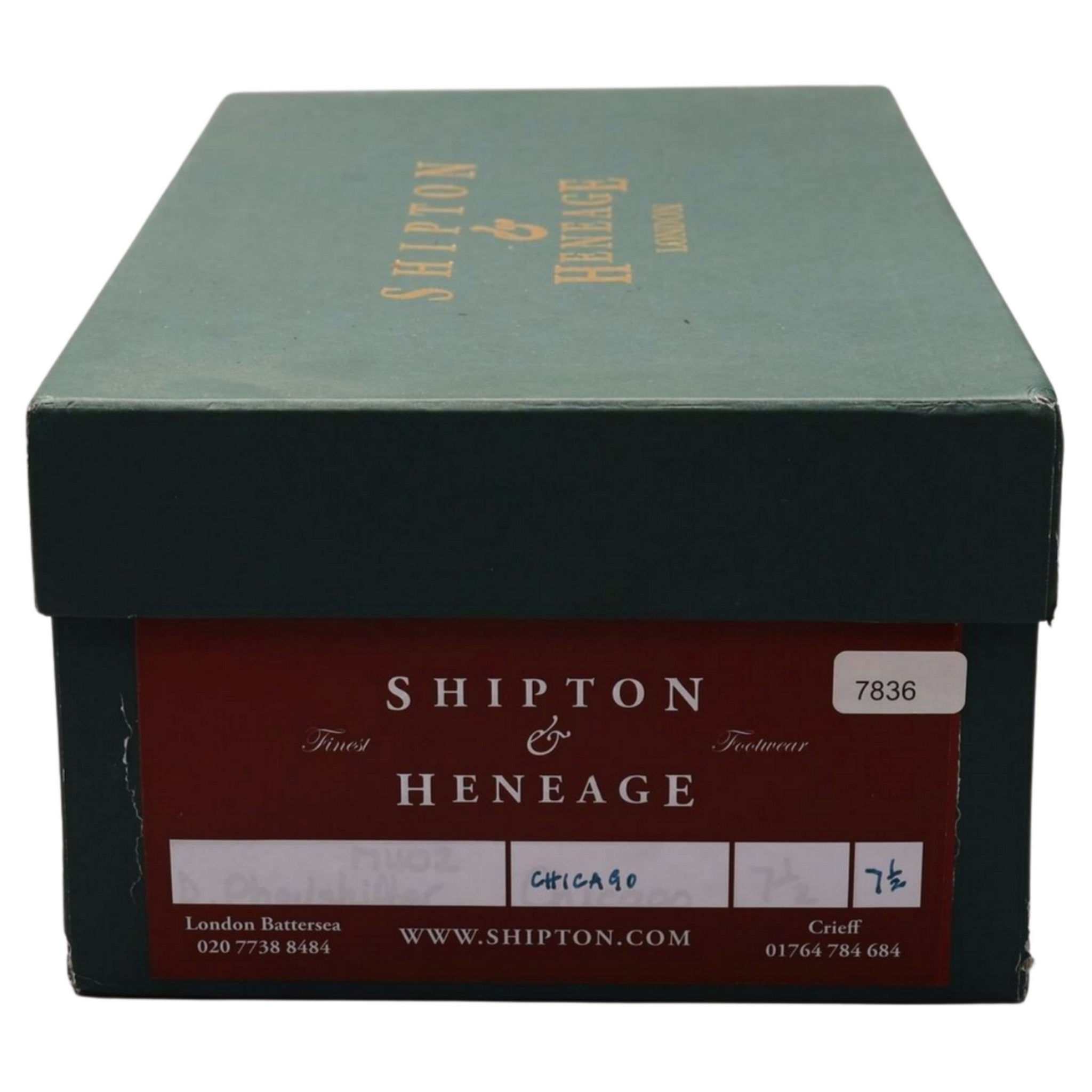 Shipton & Heneage Chicago richelieu cuir noir blanc UK 7.5