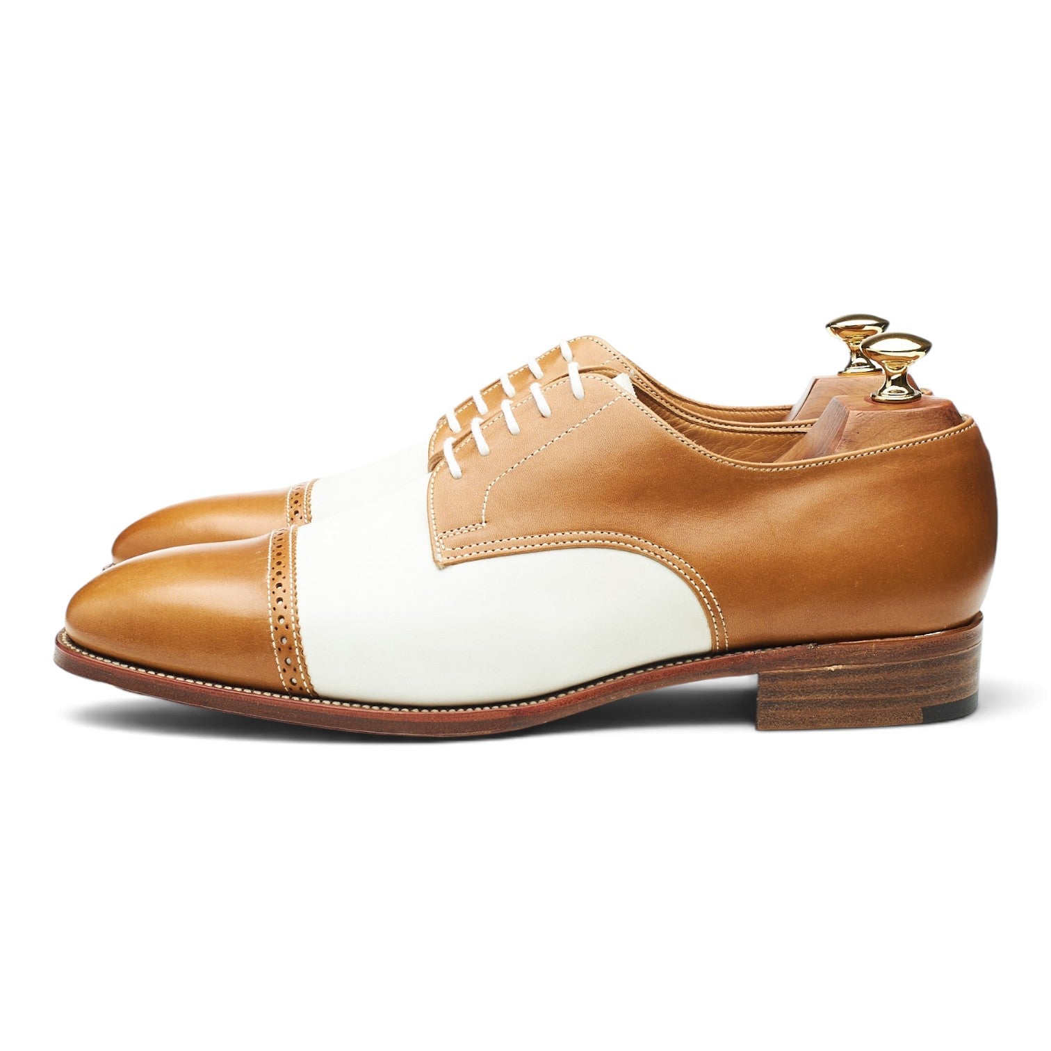 Alfred Sargent derby cuir marron blanc UK 9