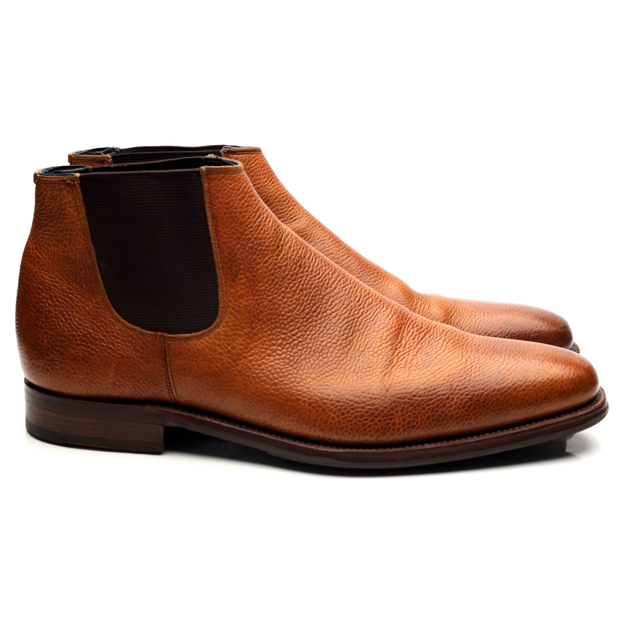 Tim Little Black Sole 6 boots chelsea cuir marron UK 8