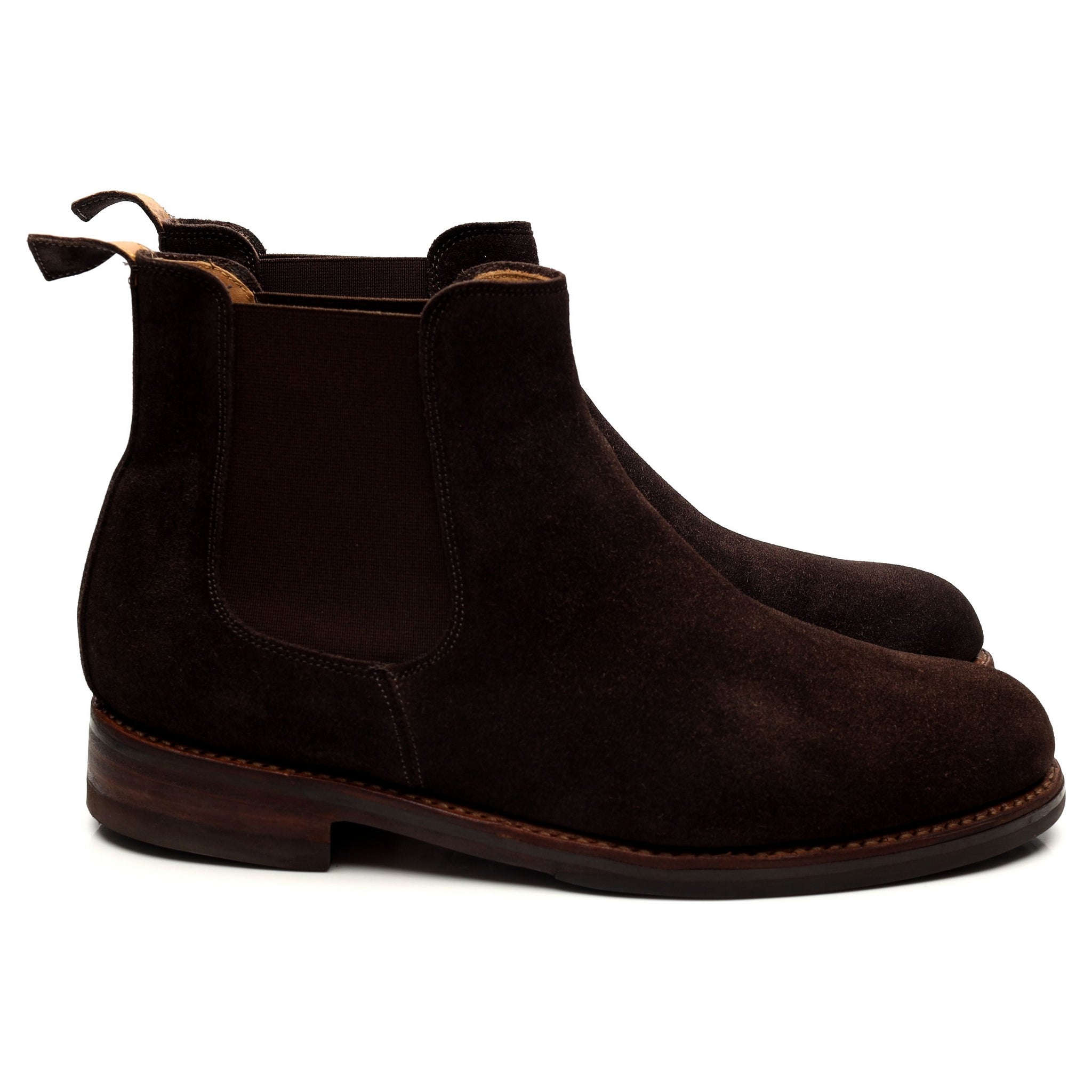 Grenson bottines chelsea suède marron foncé 8.5 UK