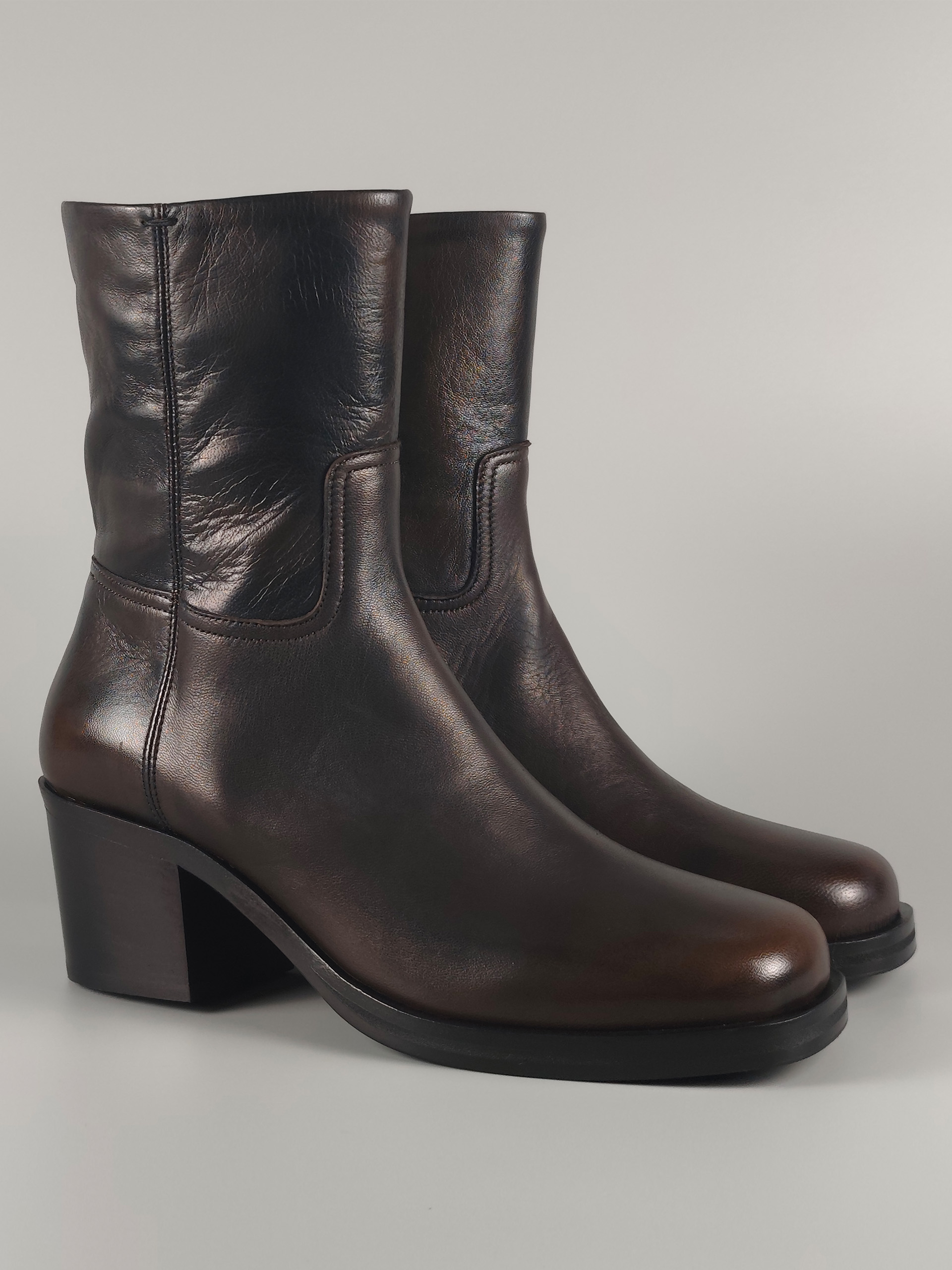 Lorena Paggi Military bottine cuir militaire