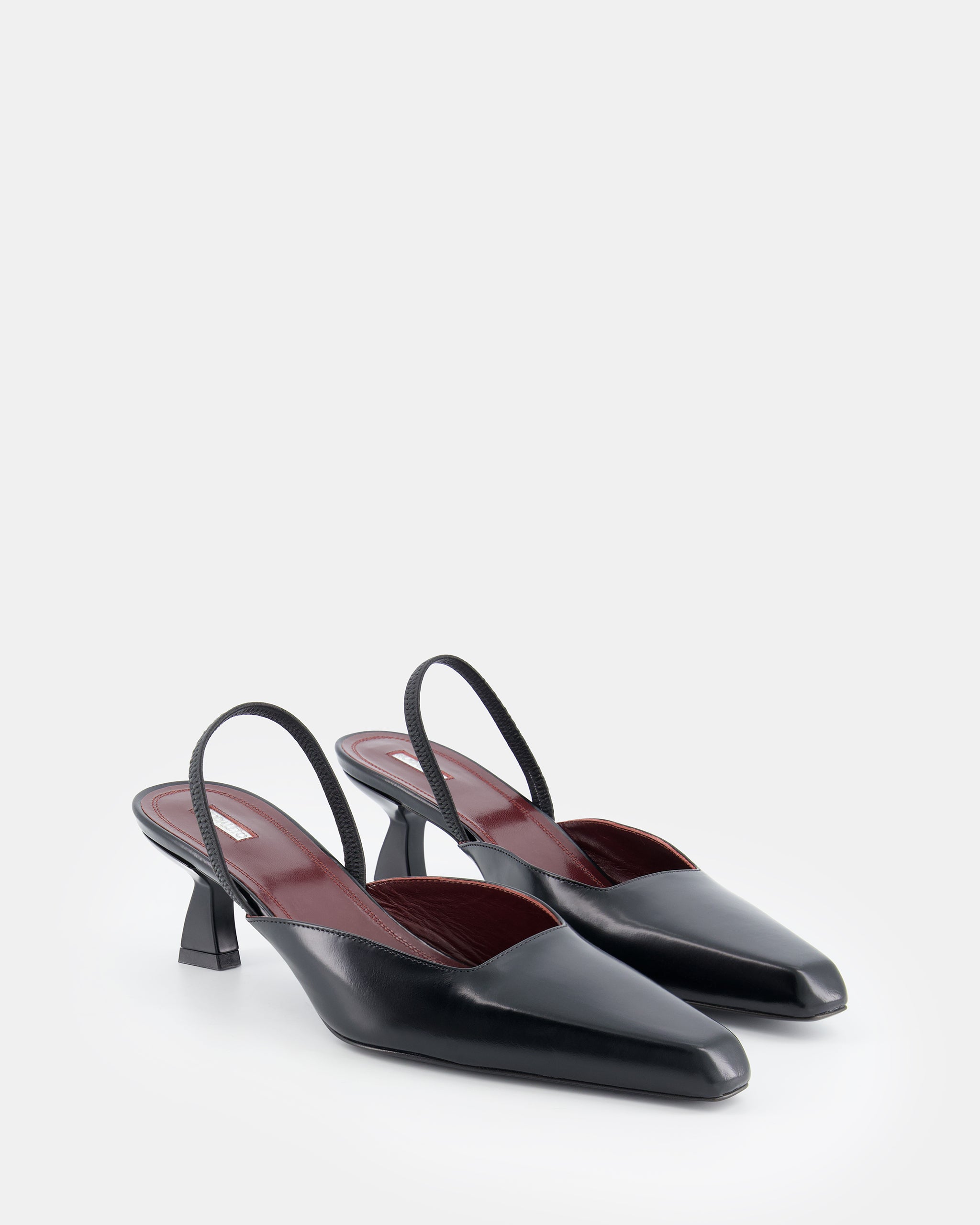 Nodaleto Dona Sling Back 50 escarpins noir bout carré