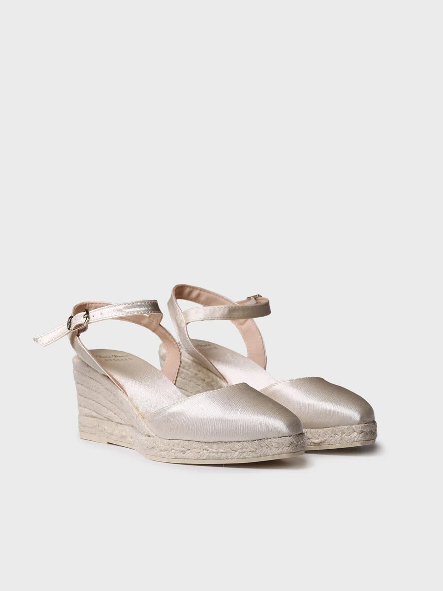 Toni Pons Margot espadrille compensée femme satin 7 cm