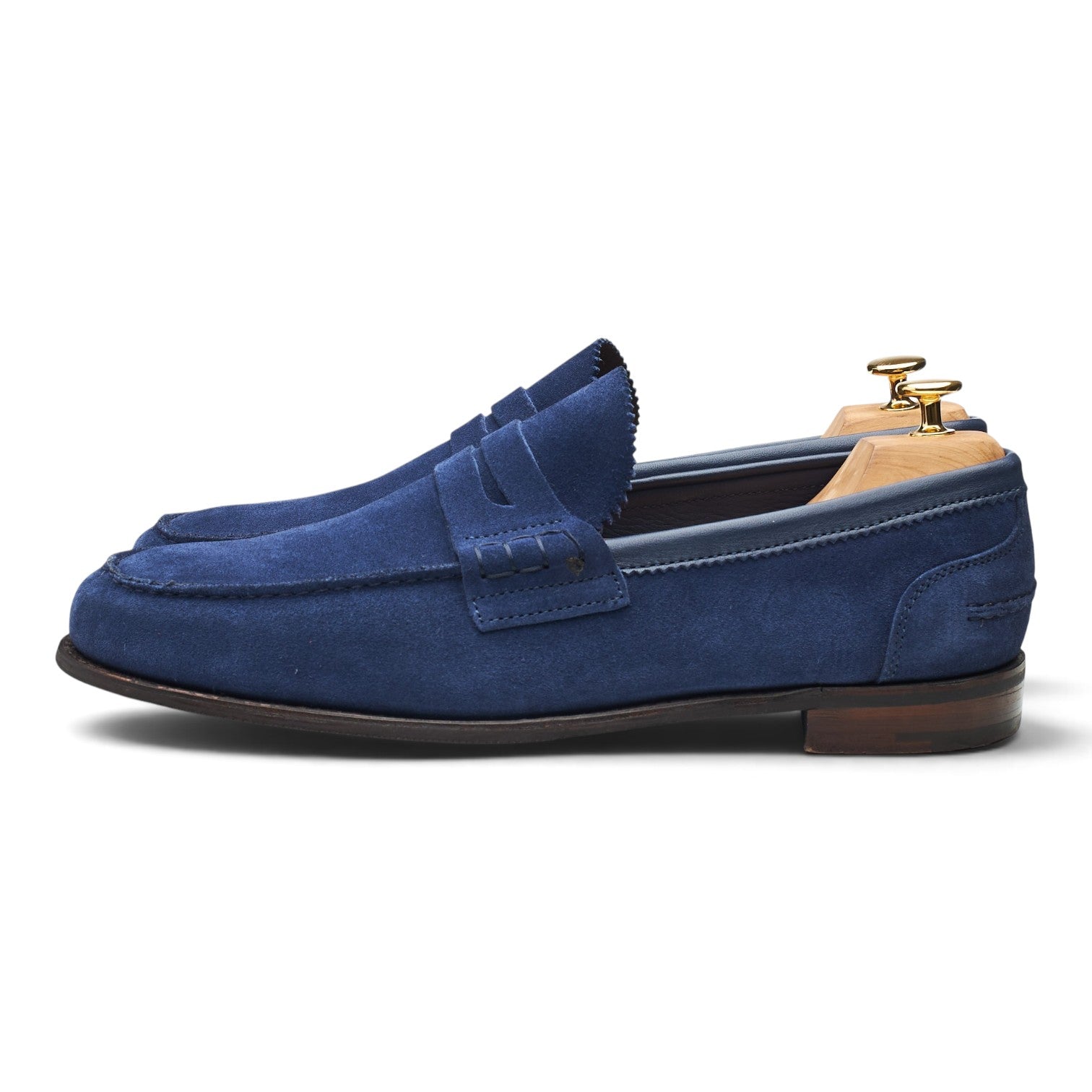 Cheaney Dover D mocassins suède bleu pointure UK 12