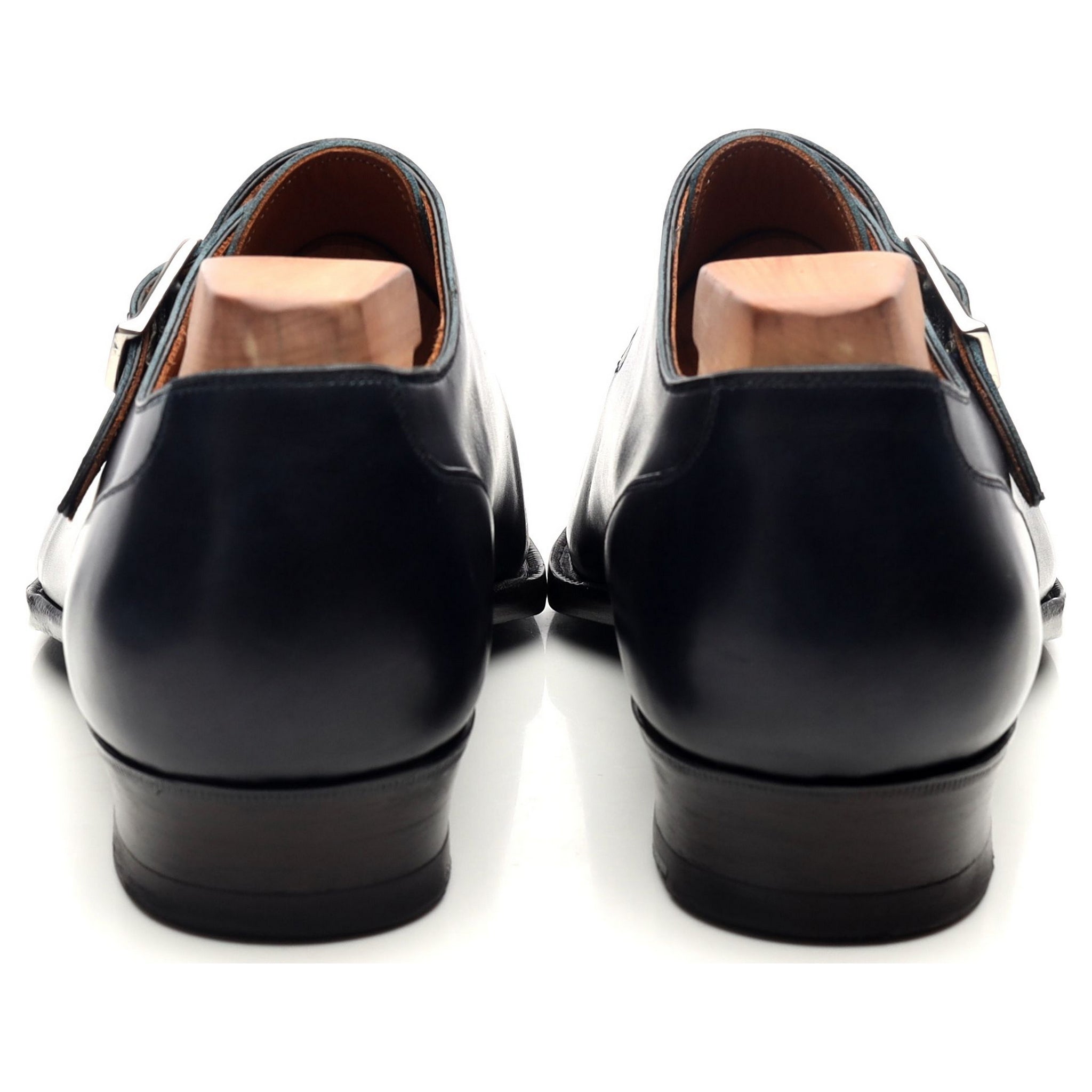 Timber Lee III monk strap cuir bleu marine UK 7.5