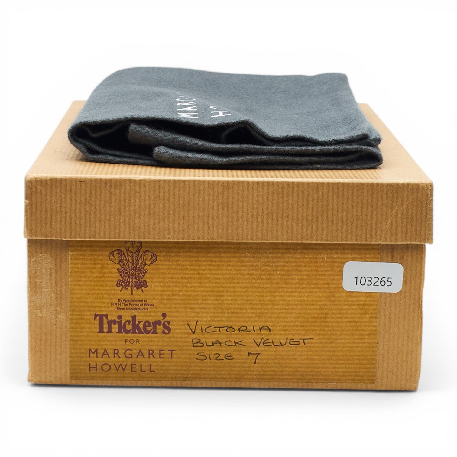 Margaret Howell Victoria pantoufles velours noir UK 7 cuir