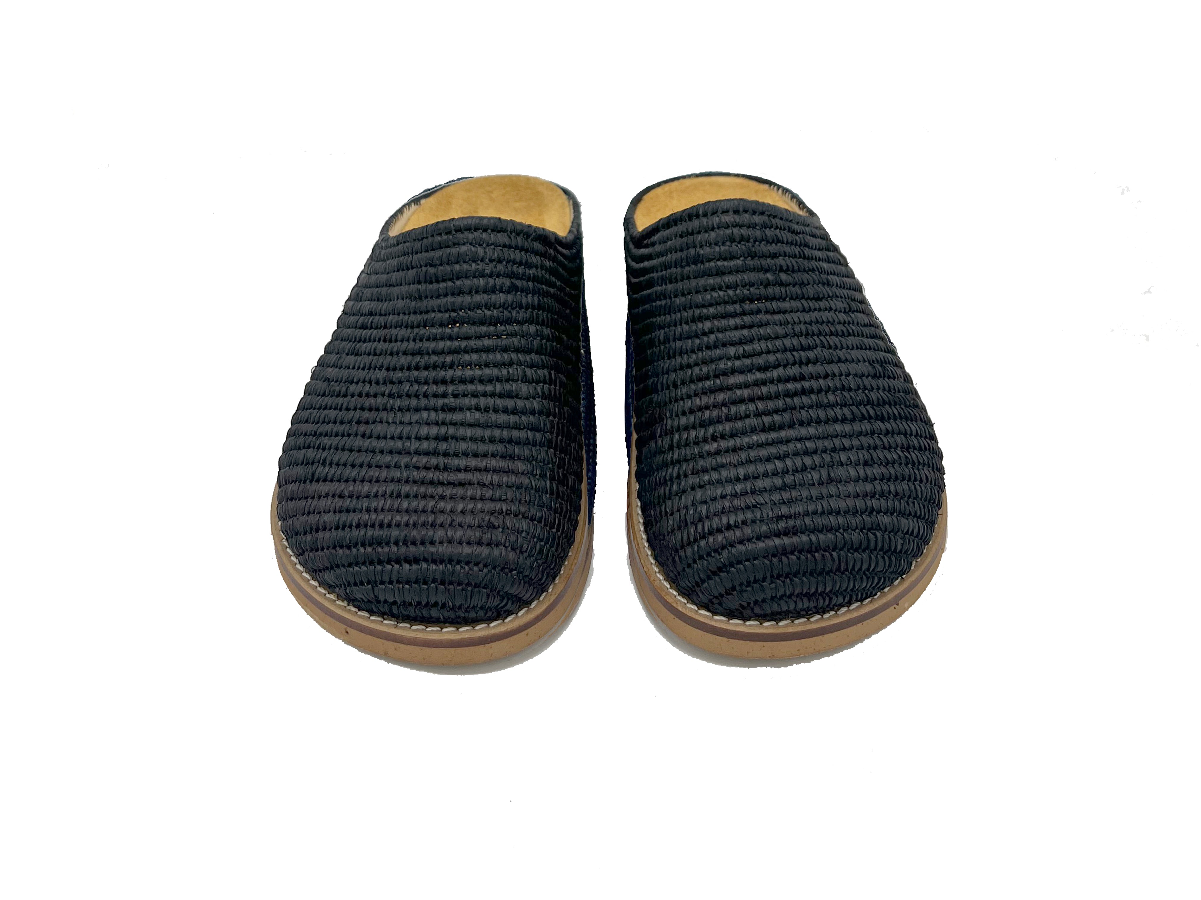 Contre-Allée Bousbir mule raphia beige naturel