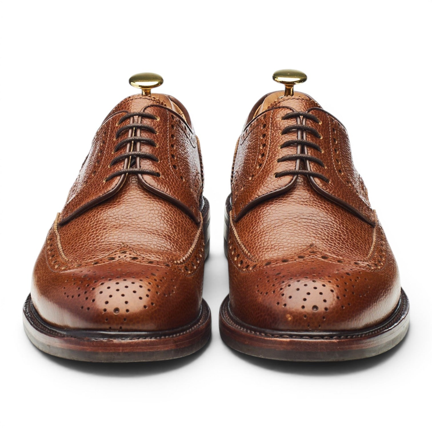 Berwick 4170 derby brogue cuir marron UK 8 grainé