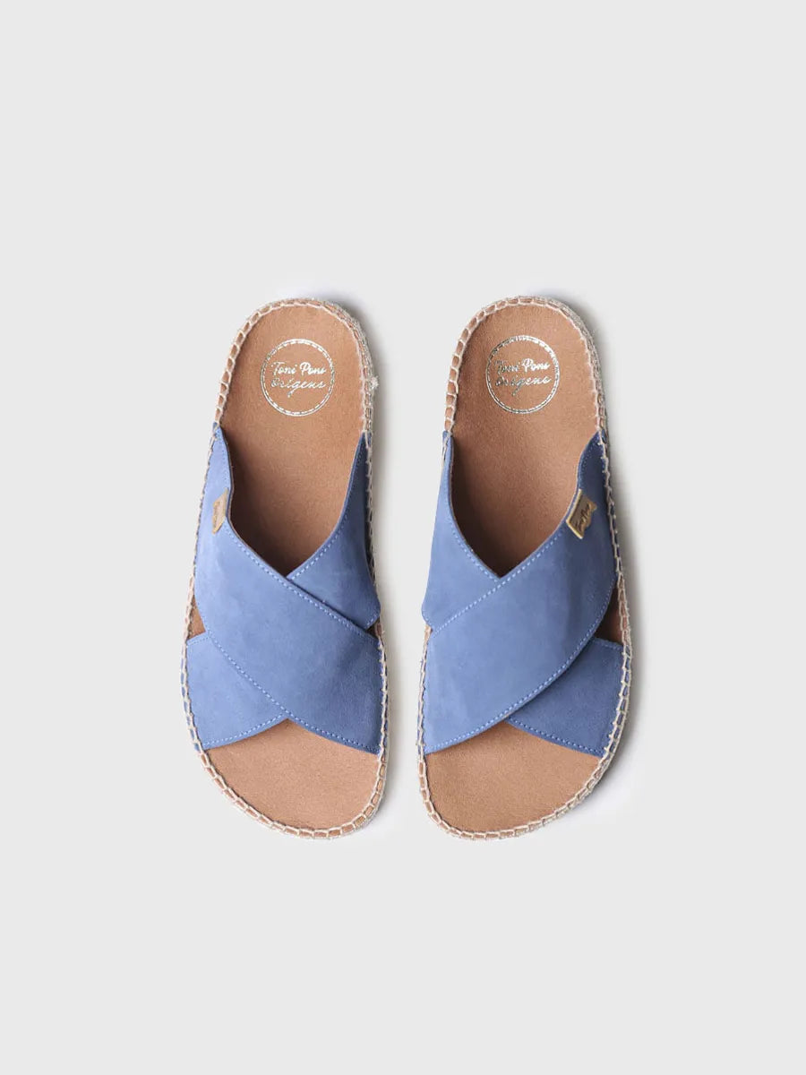 Toni Pons Bali-A sandale plate cuir indigo