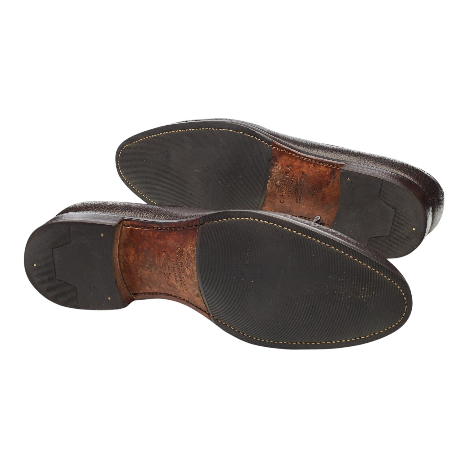 Carmina 80215 mocassin pompons cuir marron UK 9.5