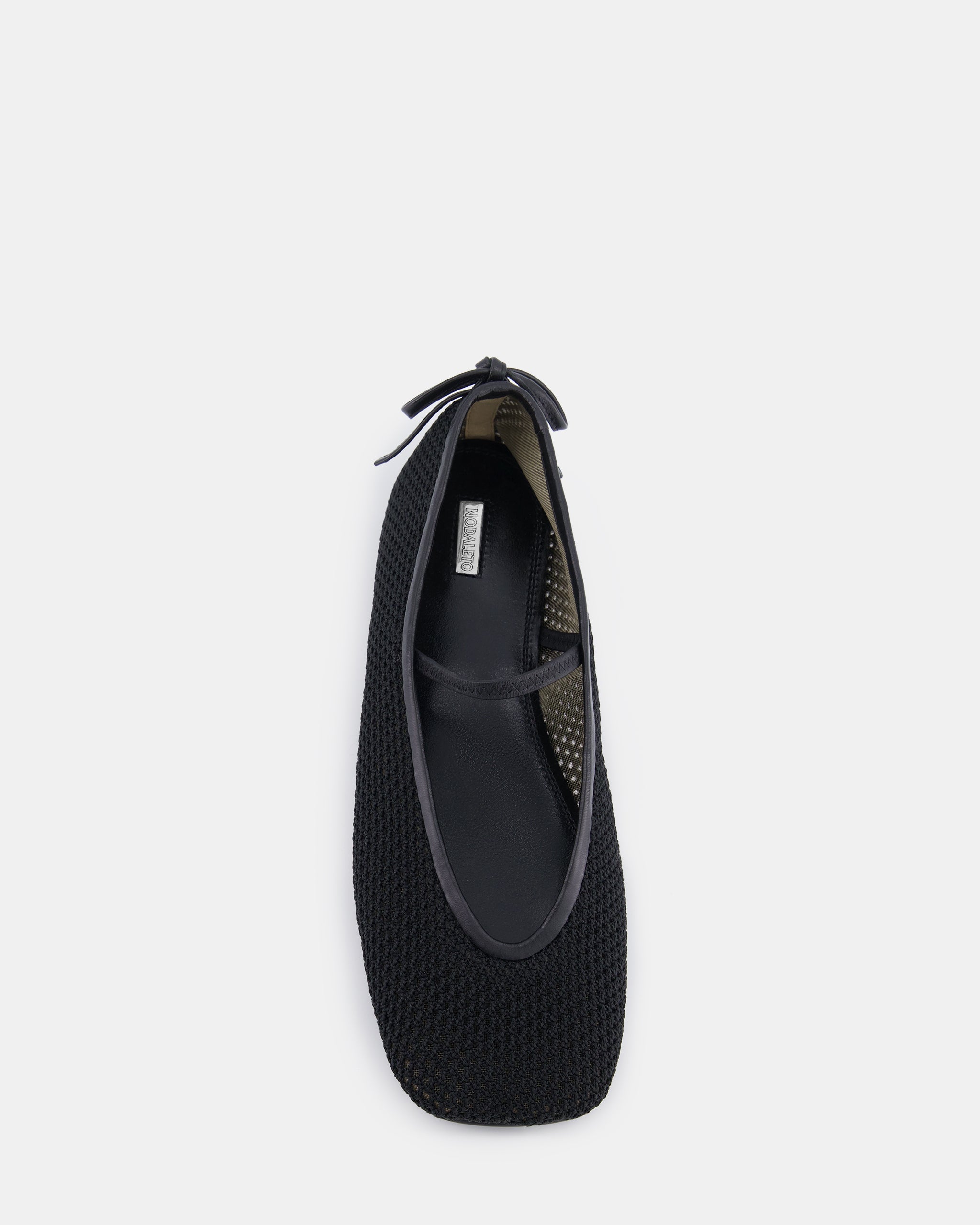 Nodaleto Bulla Node 5 ballerines noires crochet plat