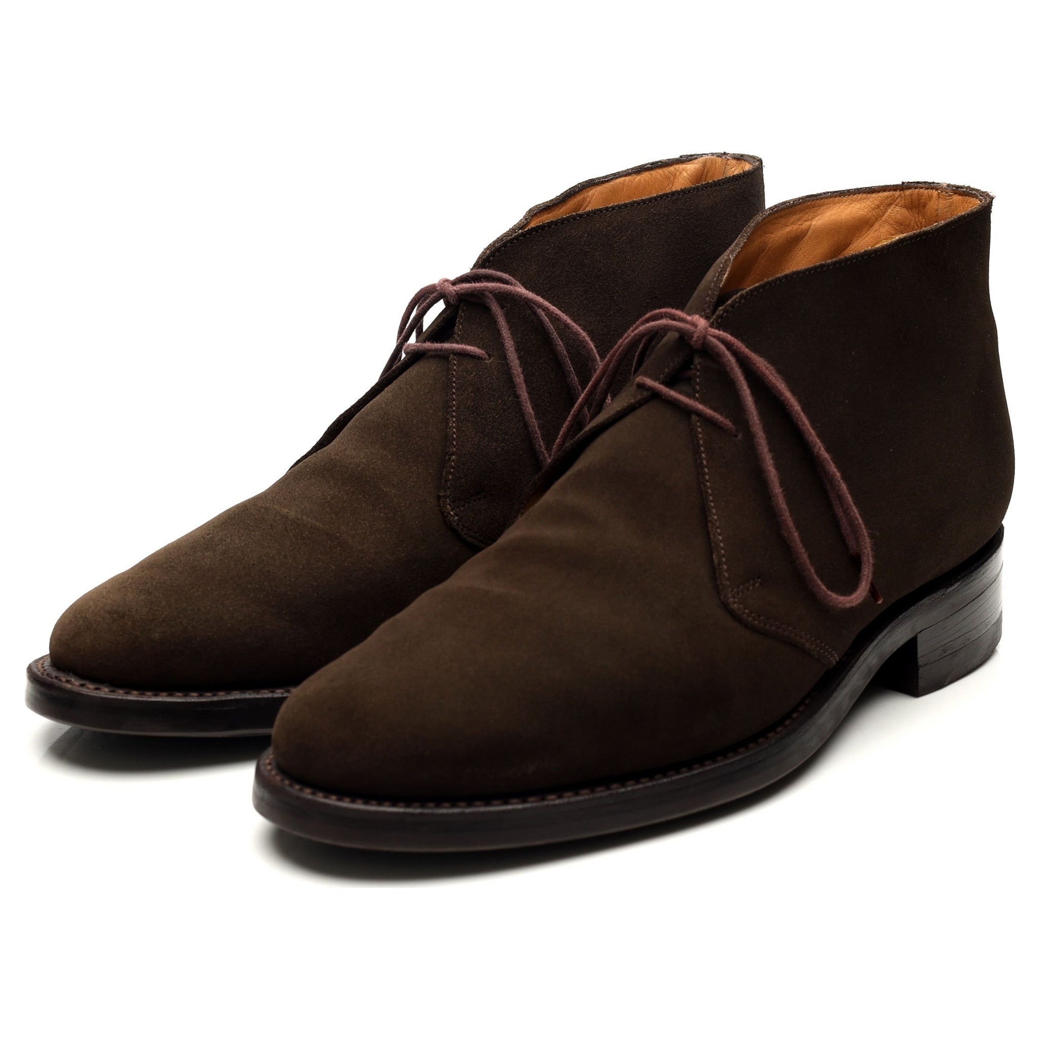 Barker bottines chukka daim vert olive UK 8,5