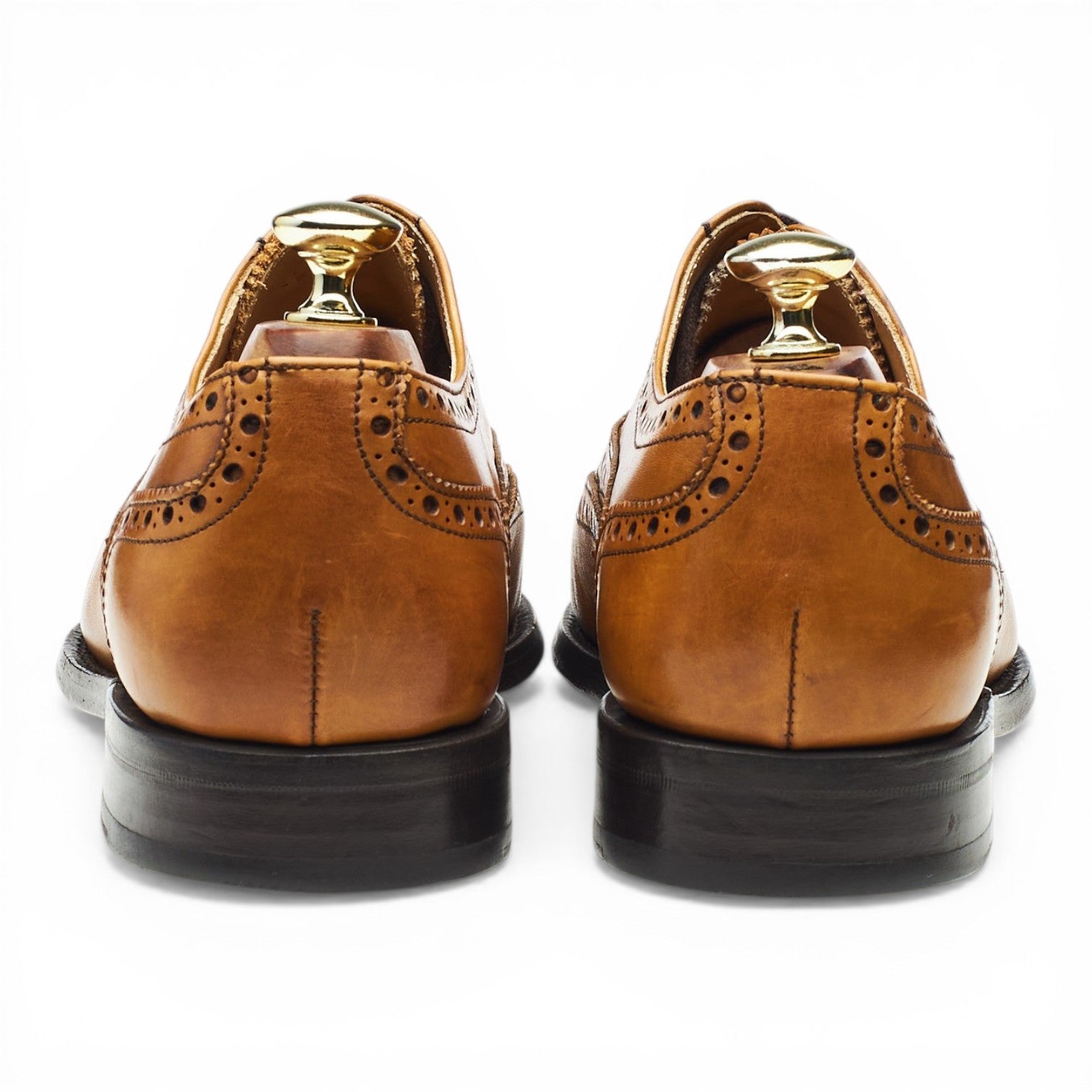 Herring richelieu brogue cuir marron clair UK 7