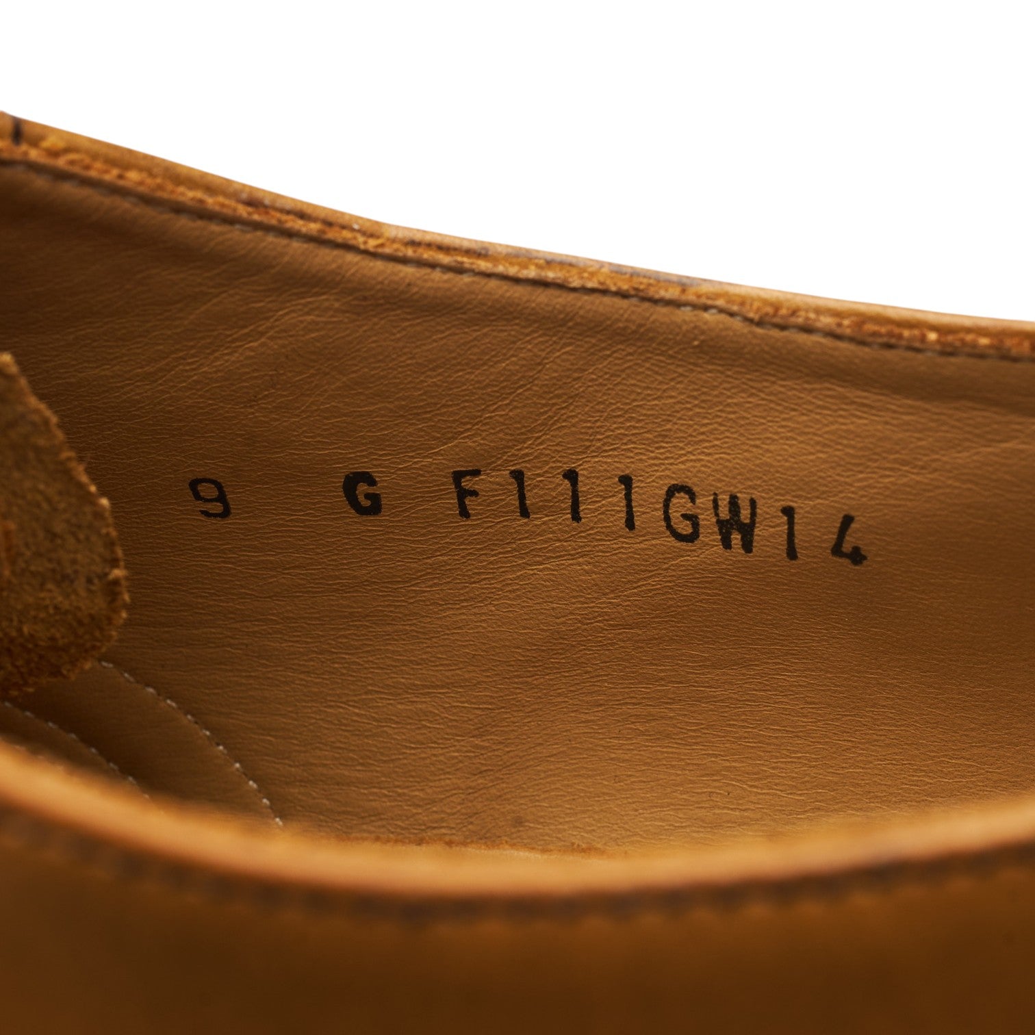 Barker Glasgow oxford brogue cuir camel UK 9 G
