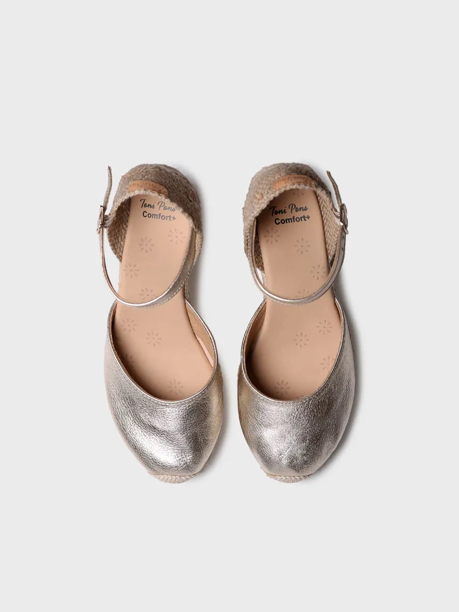 Toni Pons Tiana espadrille femme cuir compensée 7 cm