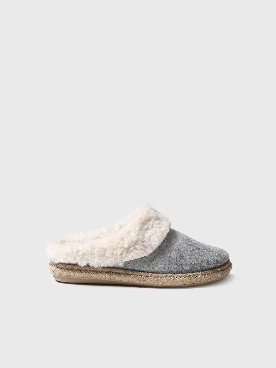 Toni Pons Deli-BF chaussons feutre gris peau lainée
