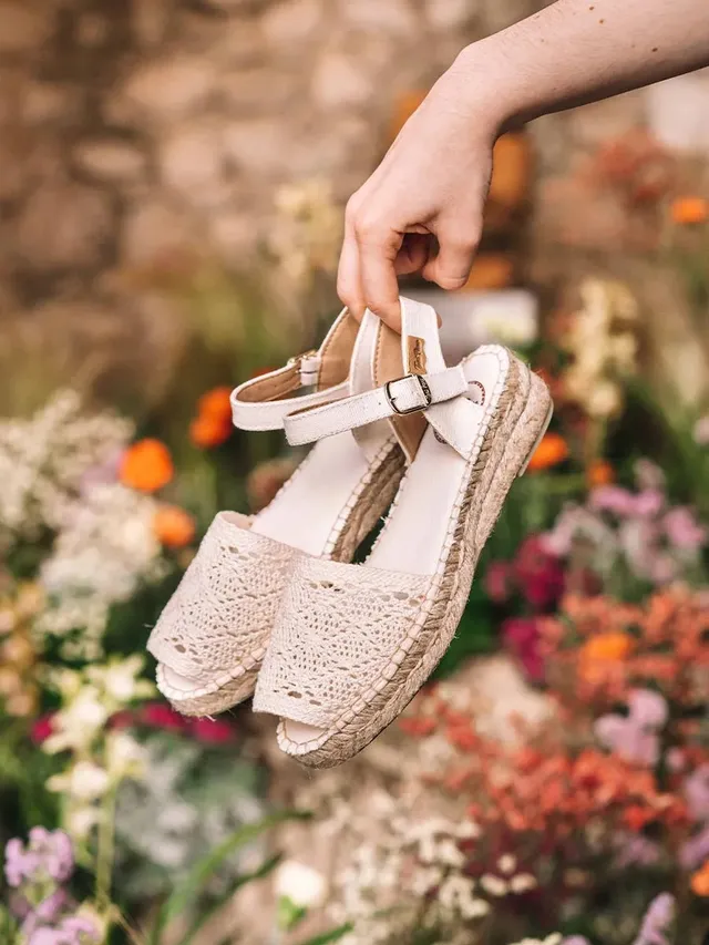 Toni Pons Eulalia sandale macramé écru