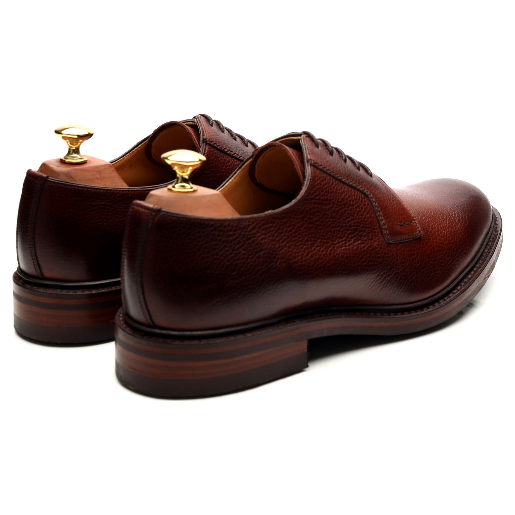 Barker Elton derby cuir grainé marron UK 9 large
