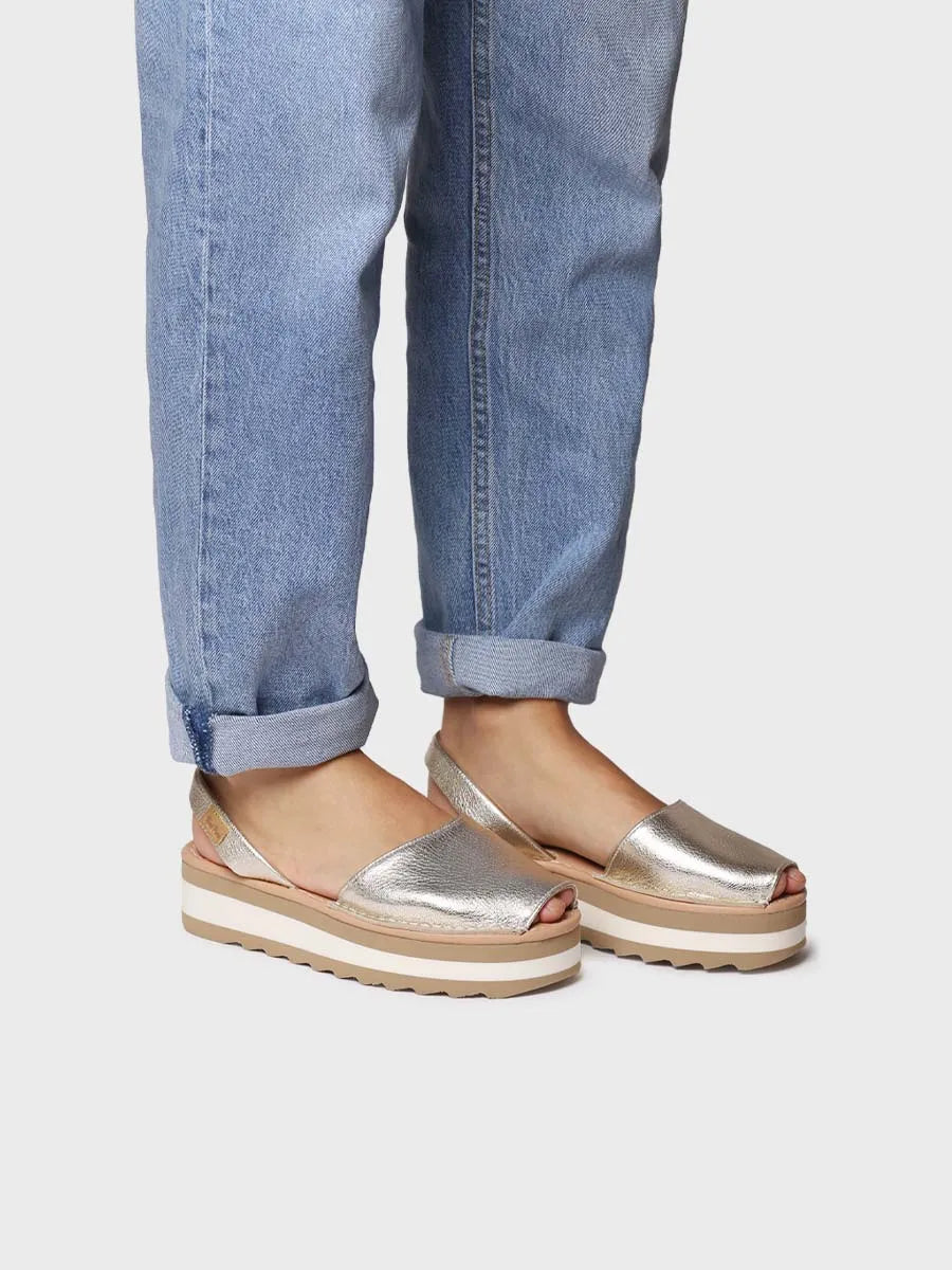 Toni Pons Alaior-P sandales cuir femme platine