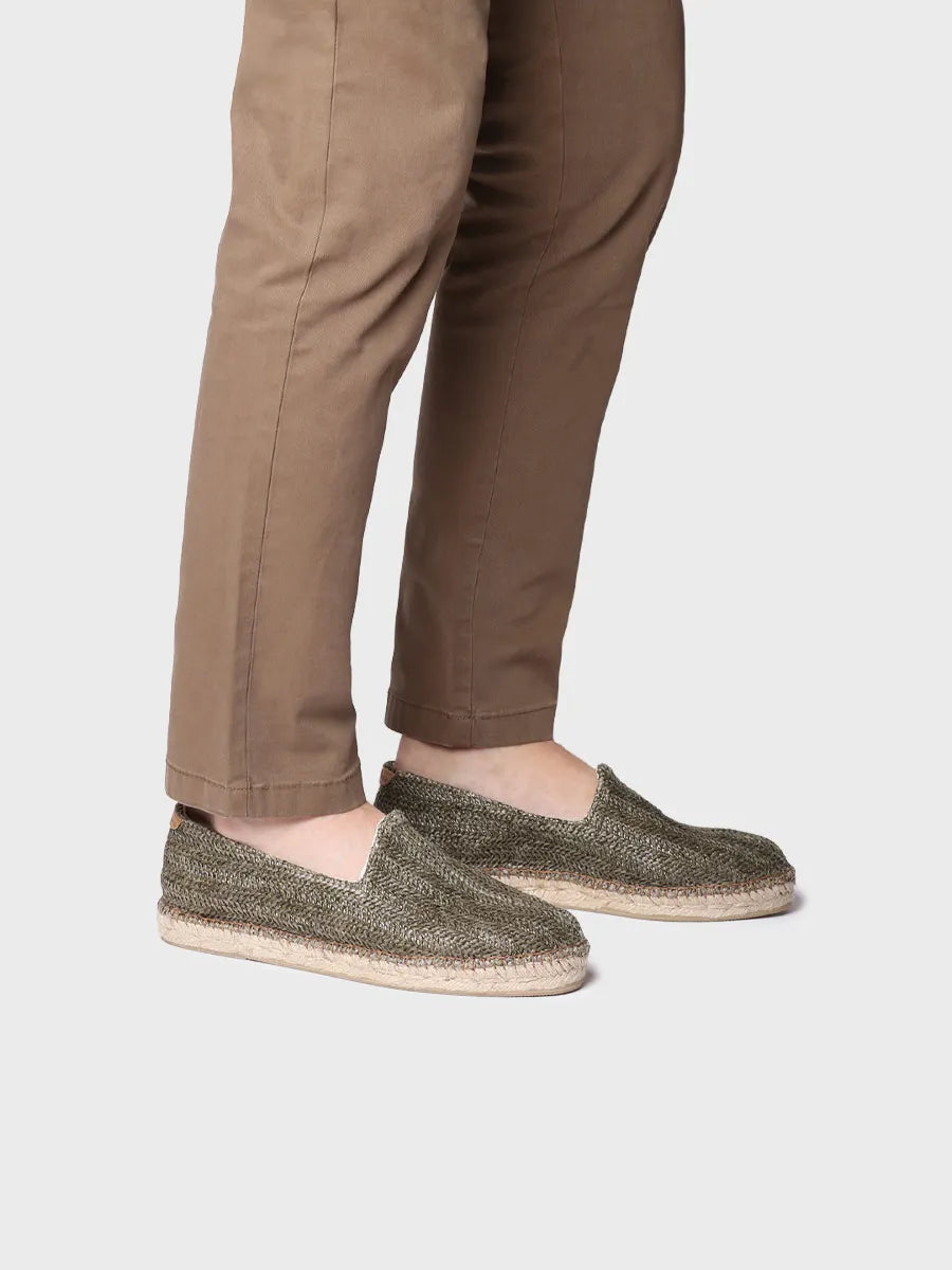 Toni Pons Damasc espadrilles raphia kaki homme