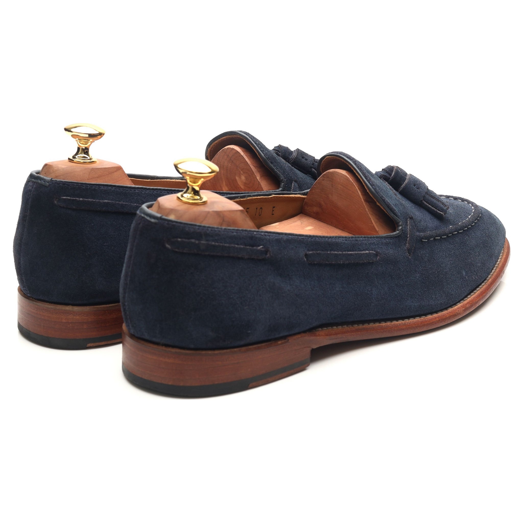 Grenson Scottie mocassins daim bleu marine pointure UK 10