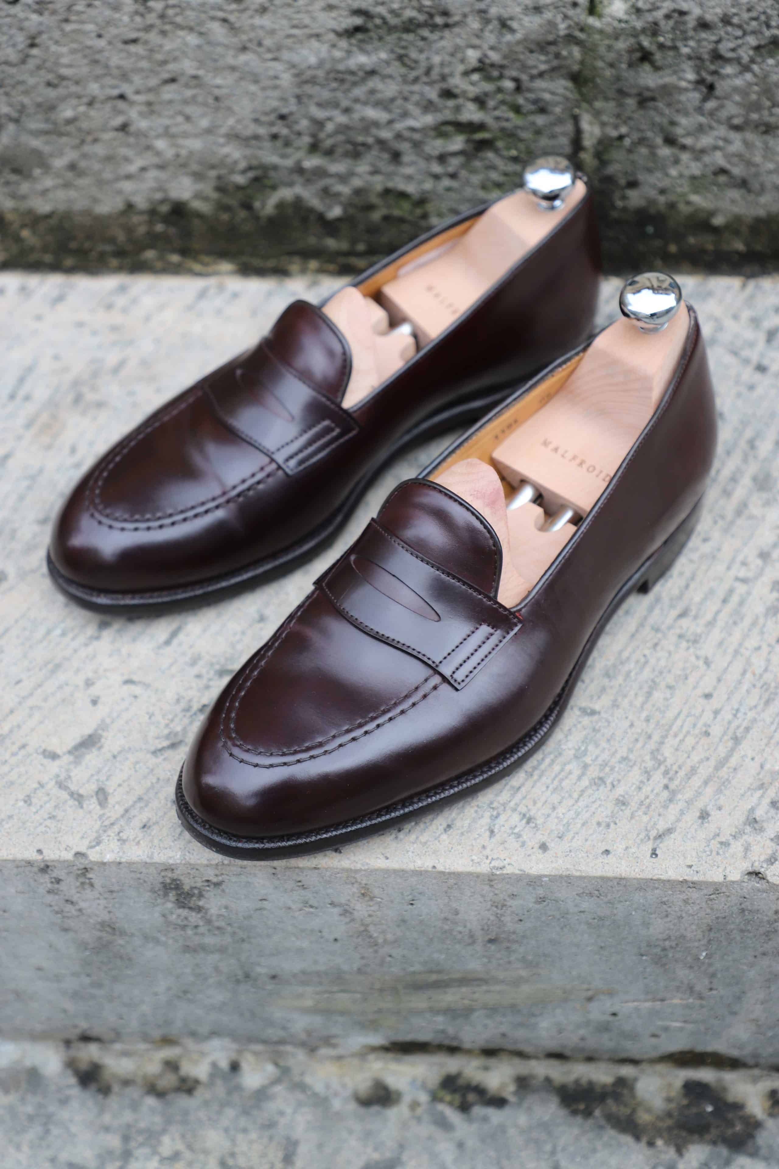 Malfroid Reserve Newport mocassins cordovan cuir