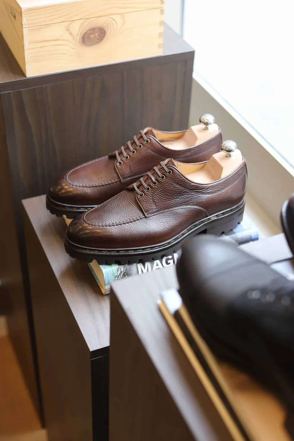 Malfroid Defender derby cuir grainé semelle commando