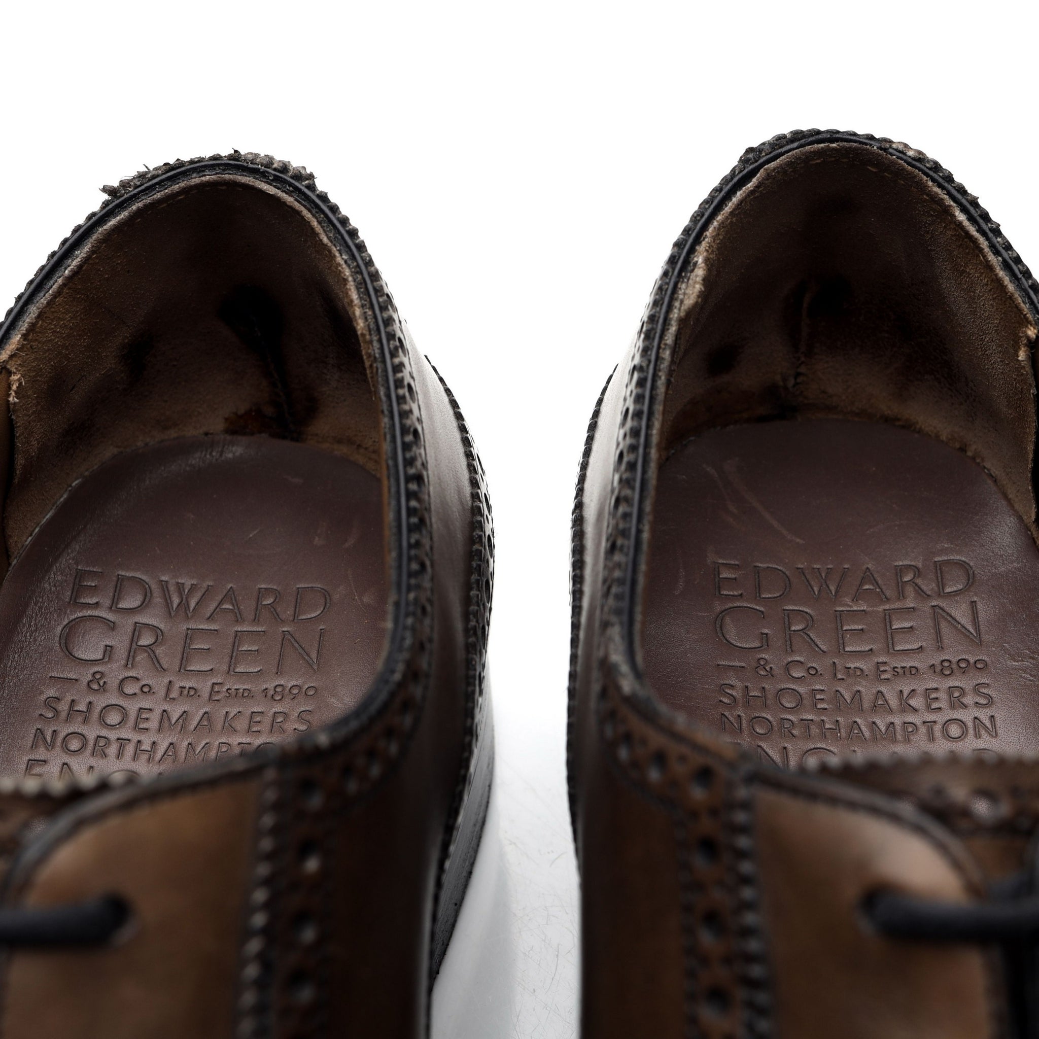 Edward Green Oakdale oxford brogues cuir gris UK 8