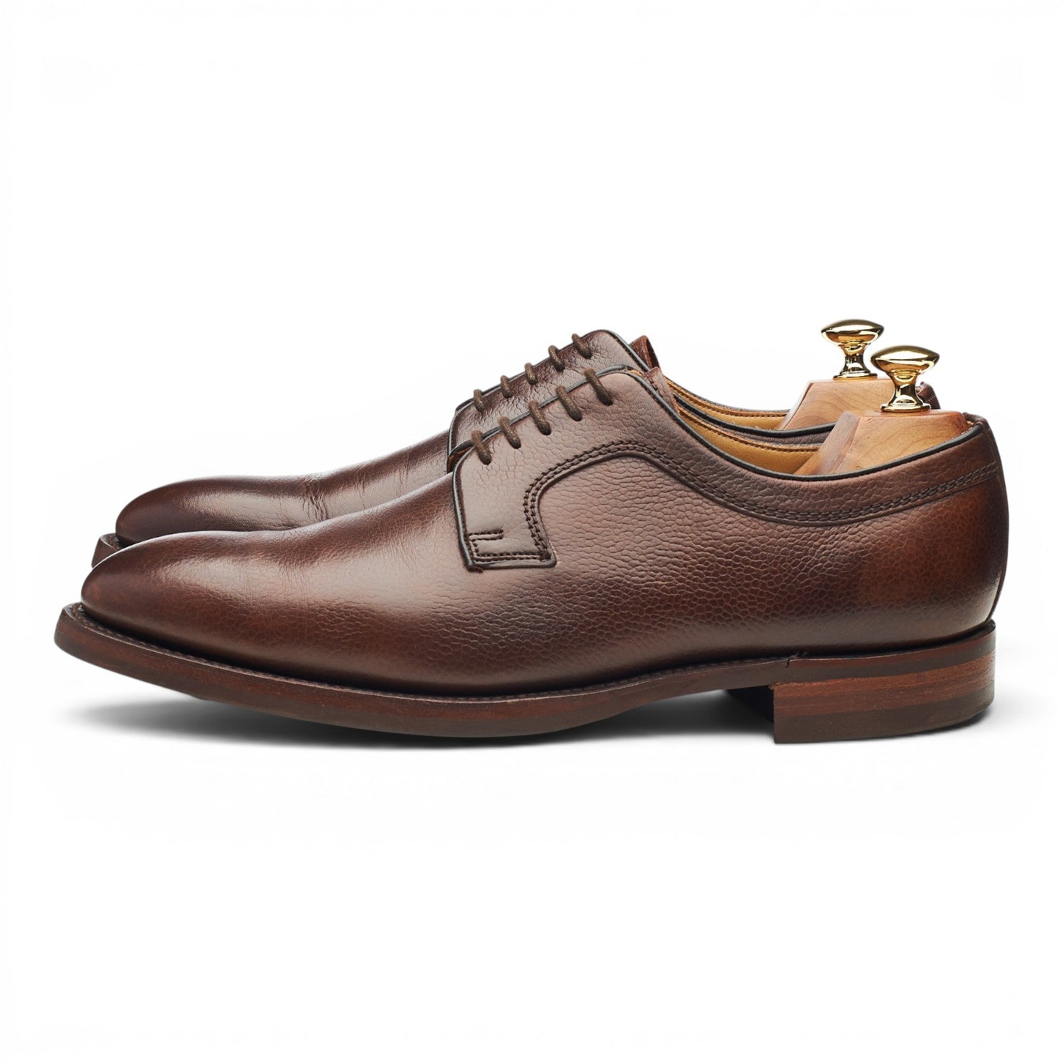 Barker Skye derby cuir grainé marron 8 semelle gomme