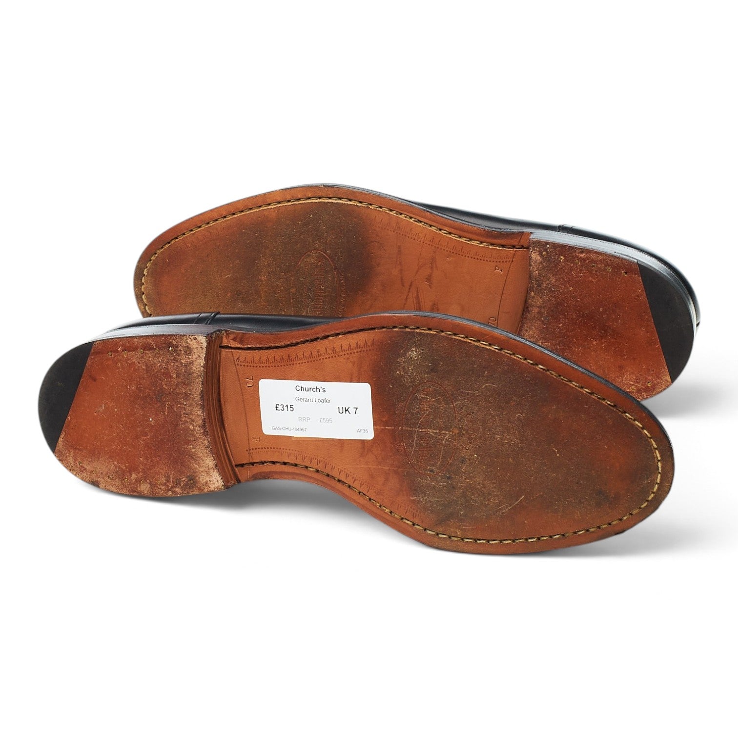 Church's Gerard mocassins cuir noir UK 7 semelle cuir