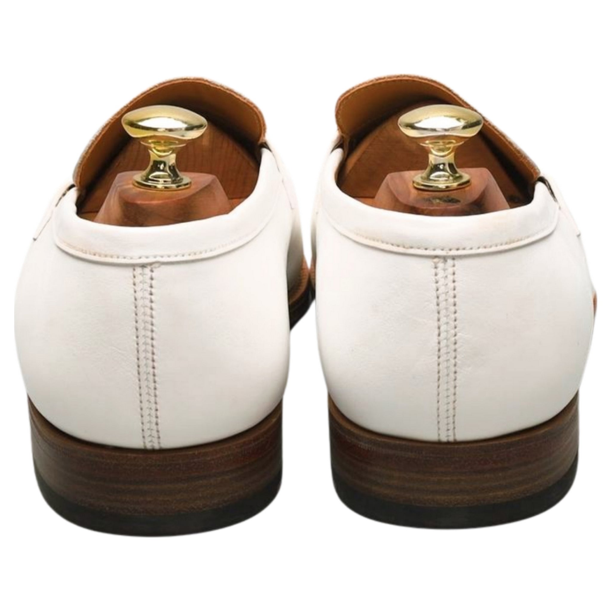 J.M. Weston 180 mocassins cuir blanc UK 8