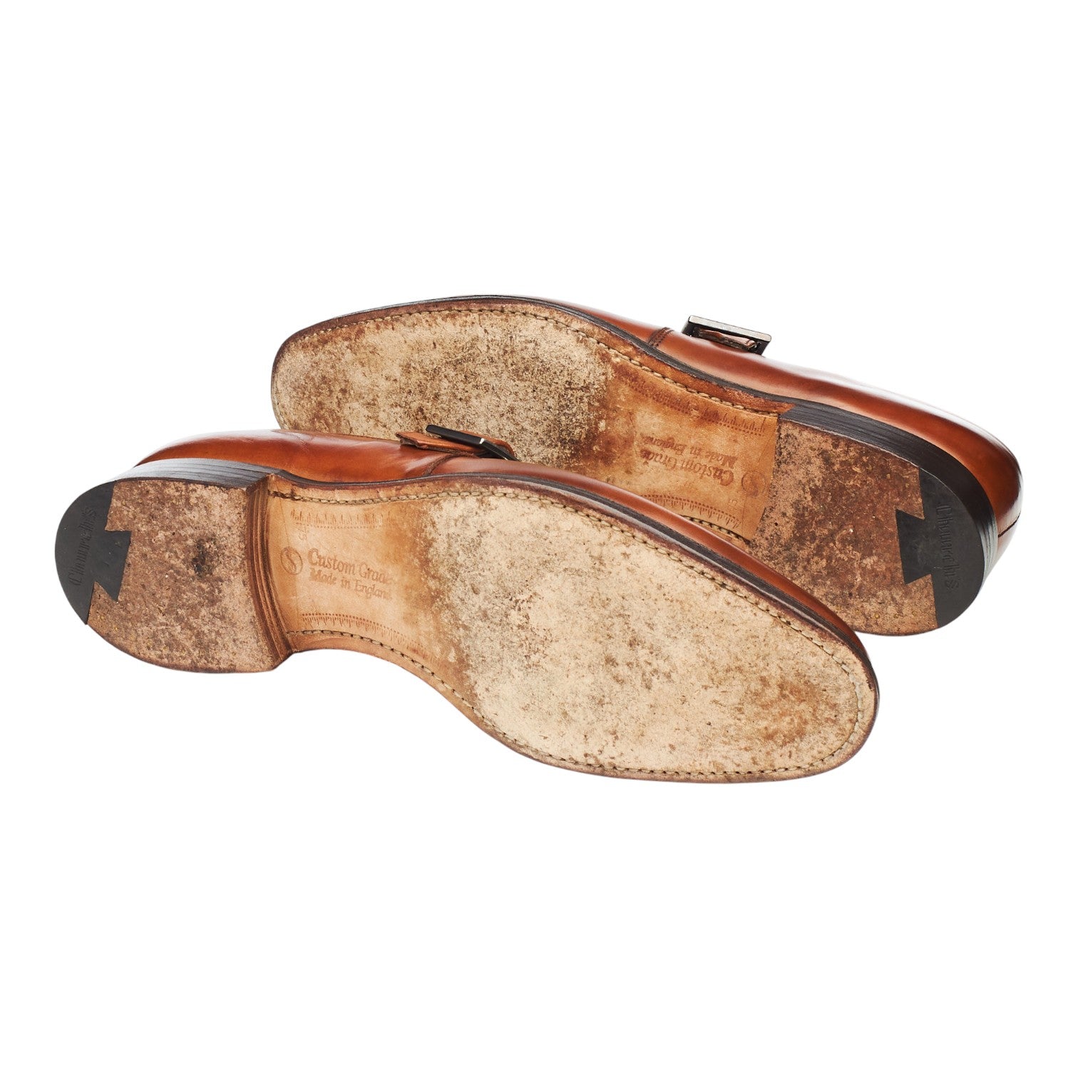 Church's Lisbon chaussures monk cuir marron UK 7,5