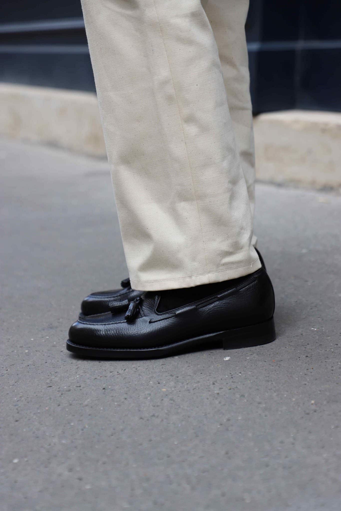 Malfroid Goodwood mocassin à pampilles cuir grainé