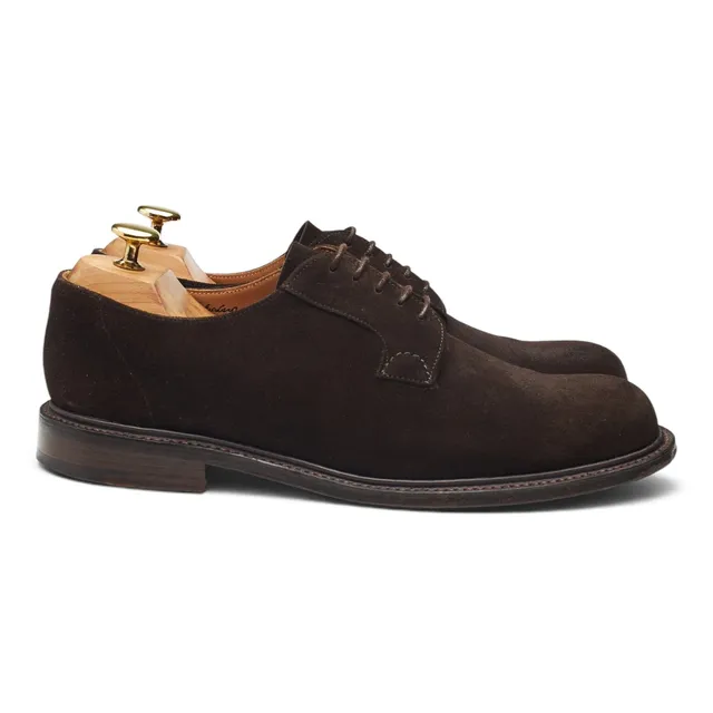 Cheaney Wye II derby daim marron foncé 7 UK cuir