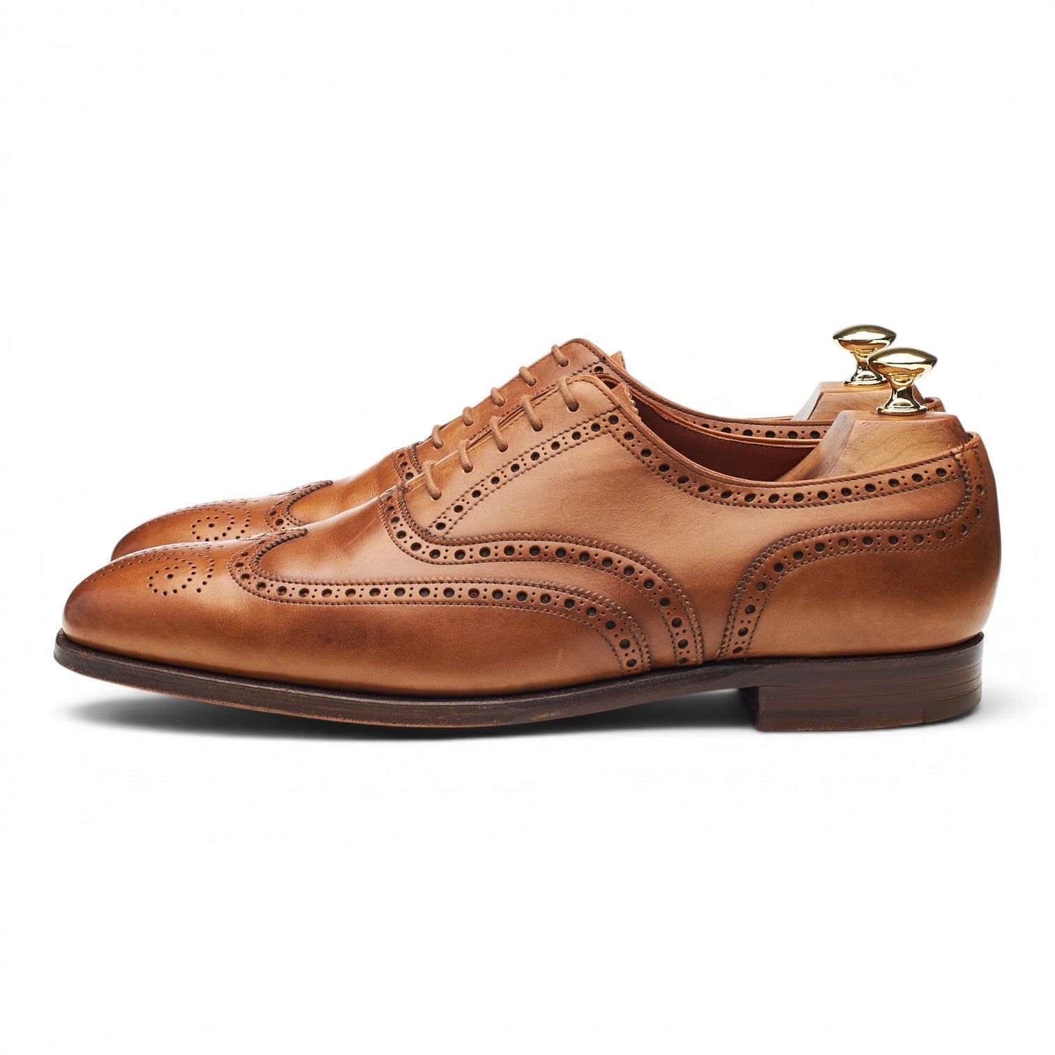 Crockett & Jones Clifford richelieu brogue cuir marron UK 9