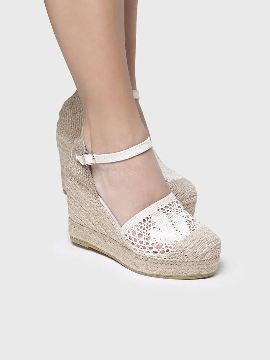 Toni Pons MARIONA espadrille compensée écru 8,5 cm