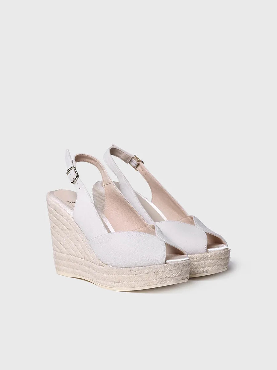 Toni Pons Poppy espadrilles compensées blanc mariée